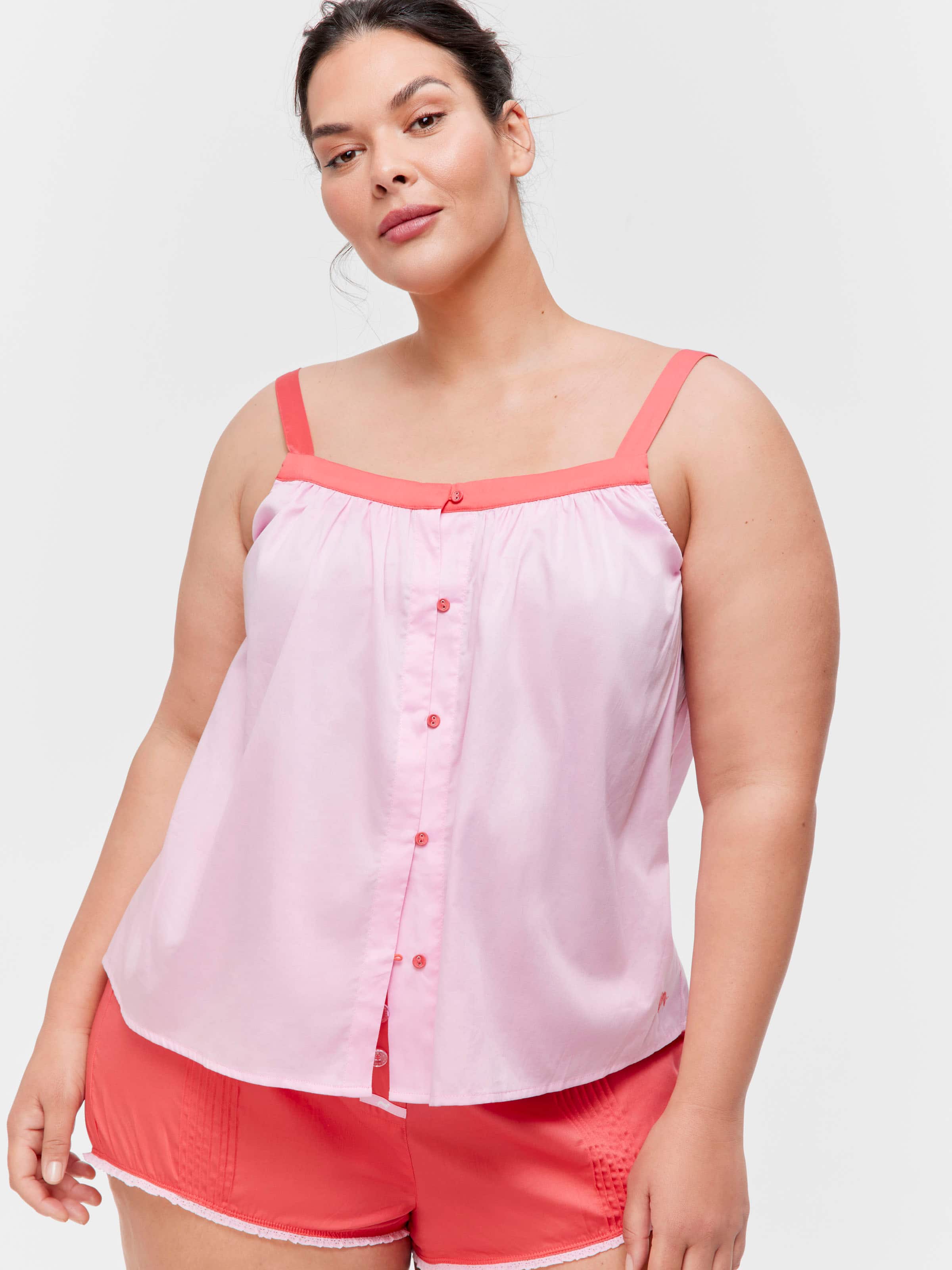 P.A. Plus Pink & Red 100% Soft Cotton Cami