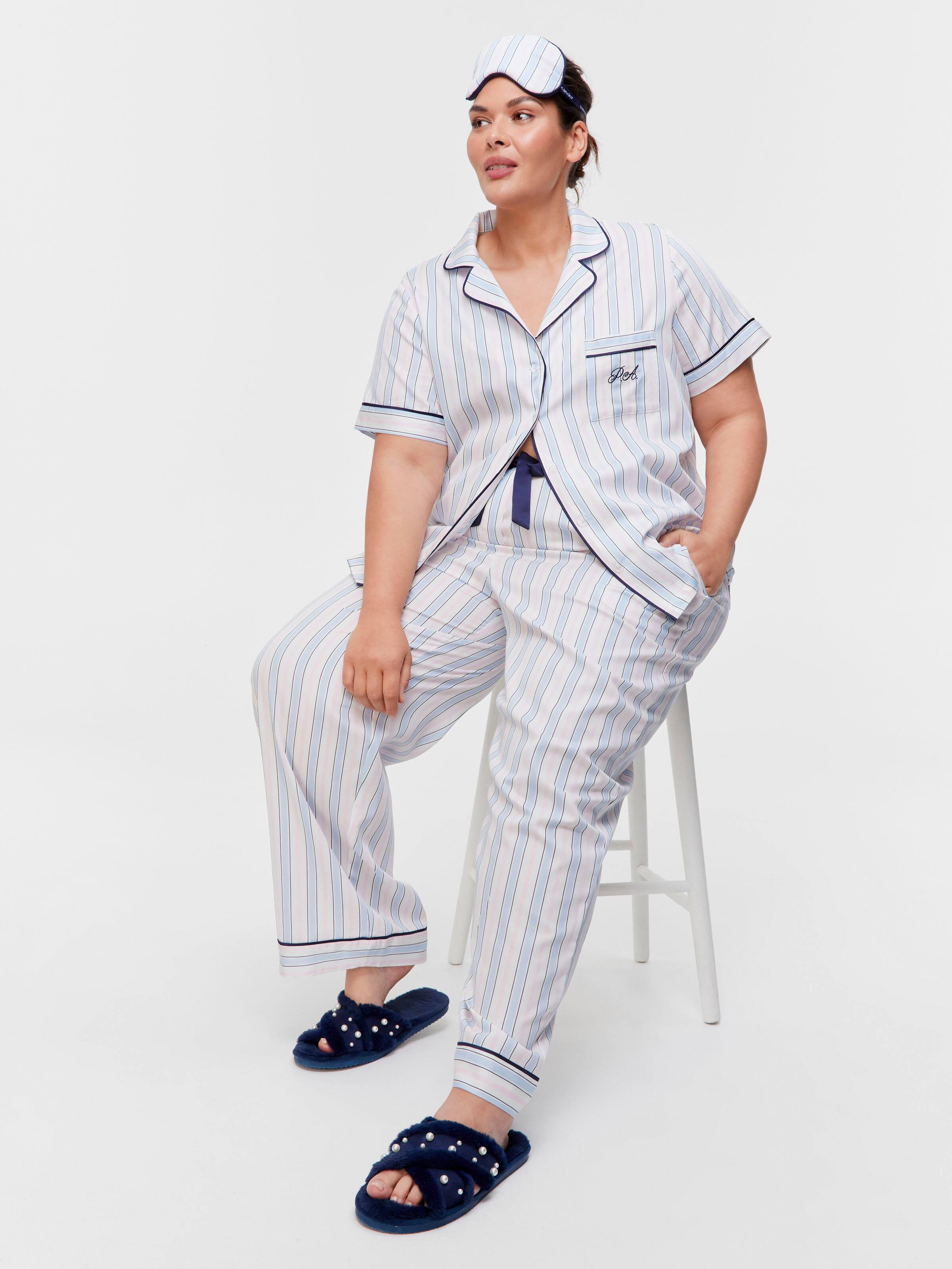 P.A. Plus Bedtime Stories Angie Stripe 100% Cotton Pj Set