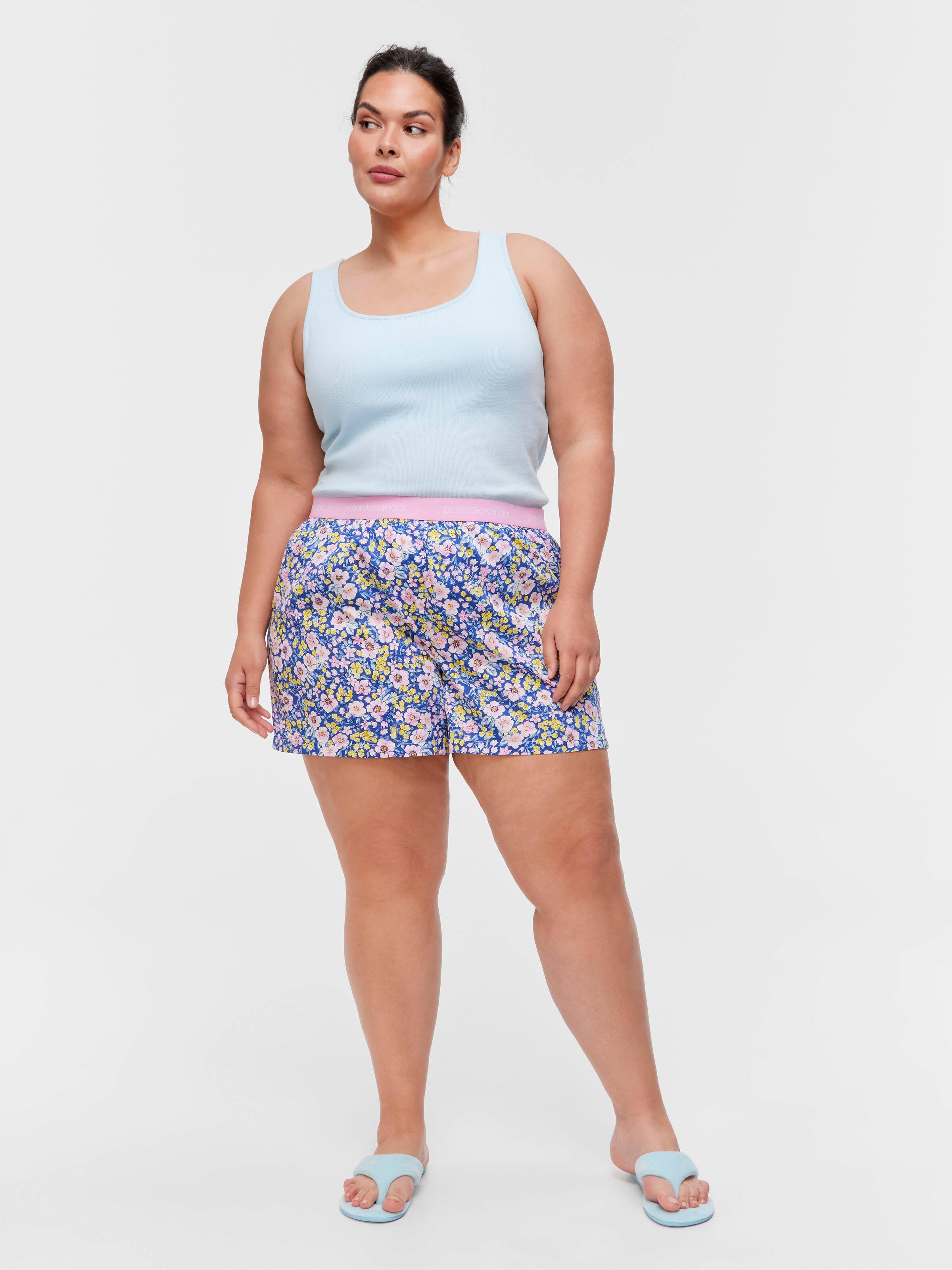 P.A. Plus Bedtime Stories Floral 100% Cotton Mid Boxer Short