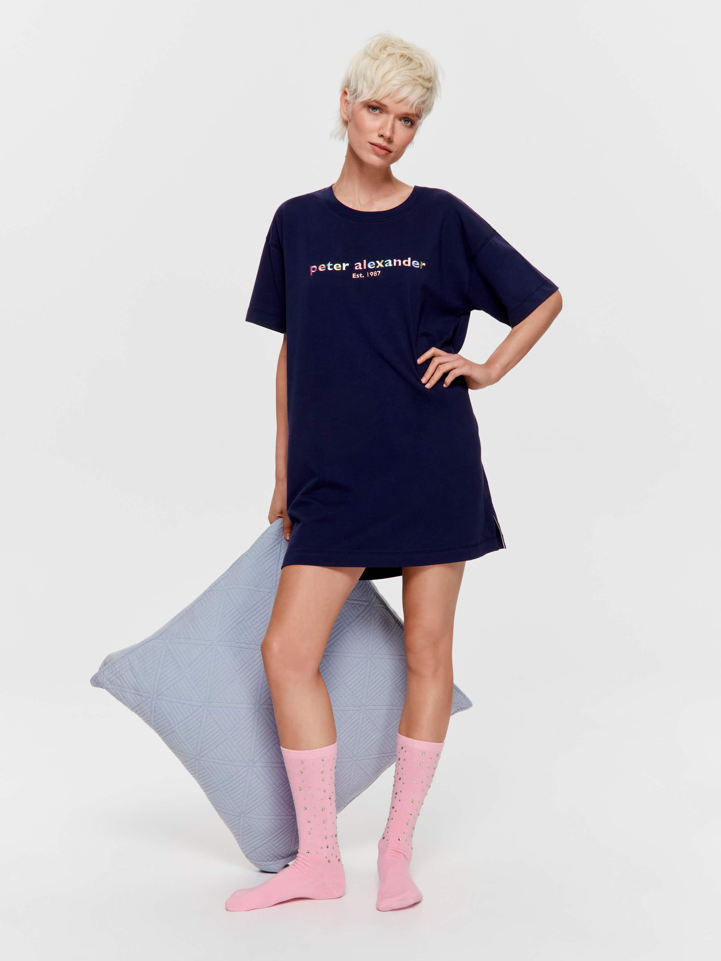 Navy Peter Alexander Sleep Tee