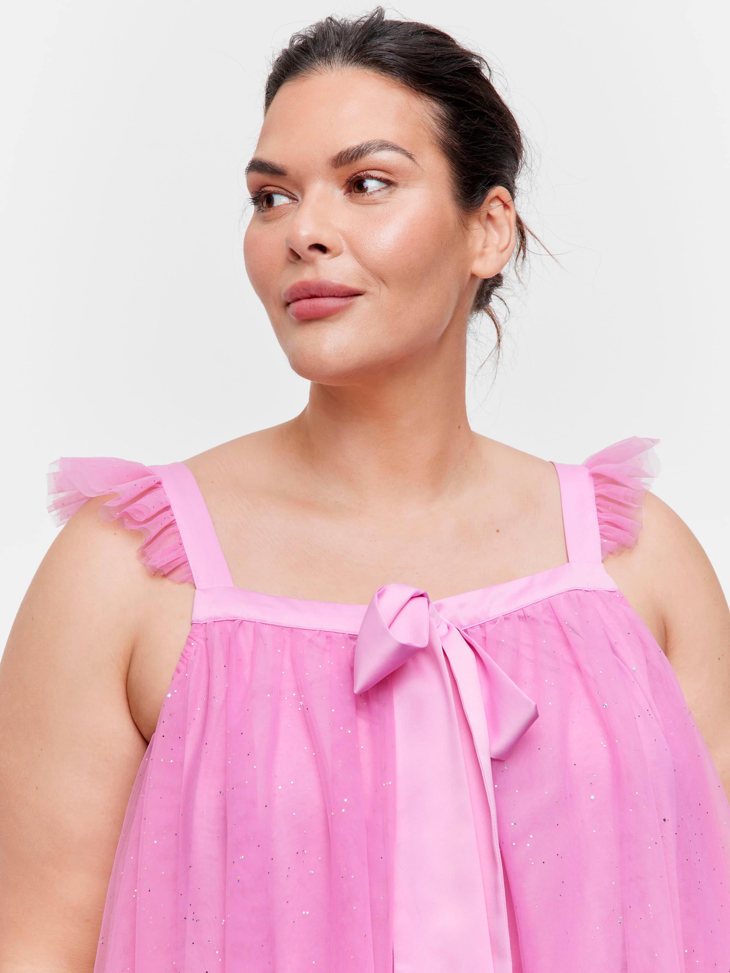 P.A. Plus Sparkle Mesh Babydoll Nightie