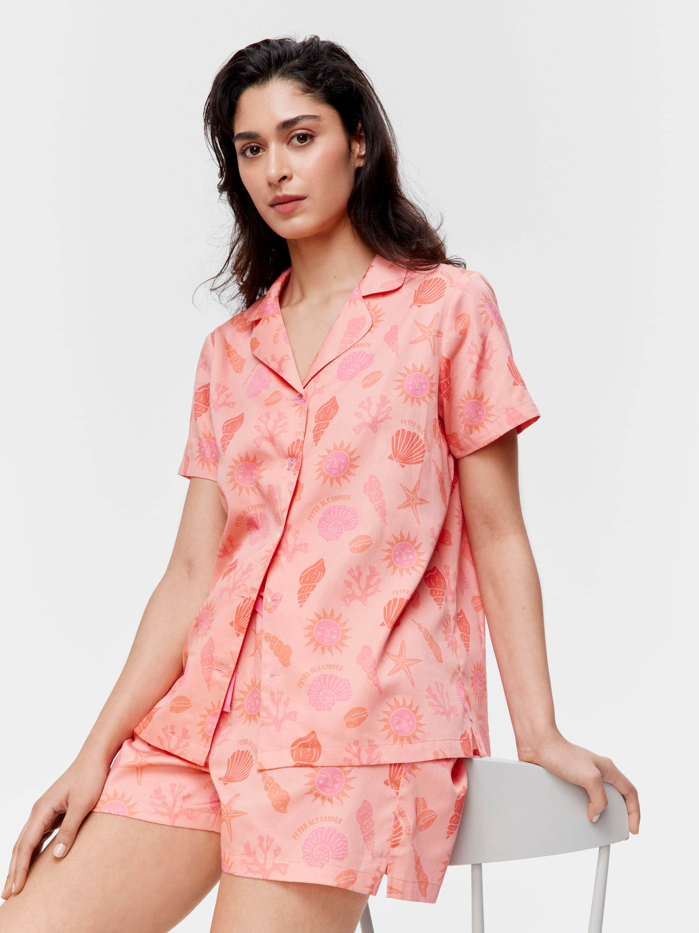 Sun Bloom 100% Cotton Shortie Pj Set