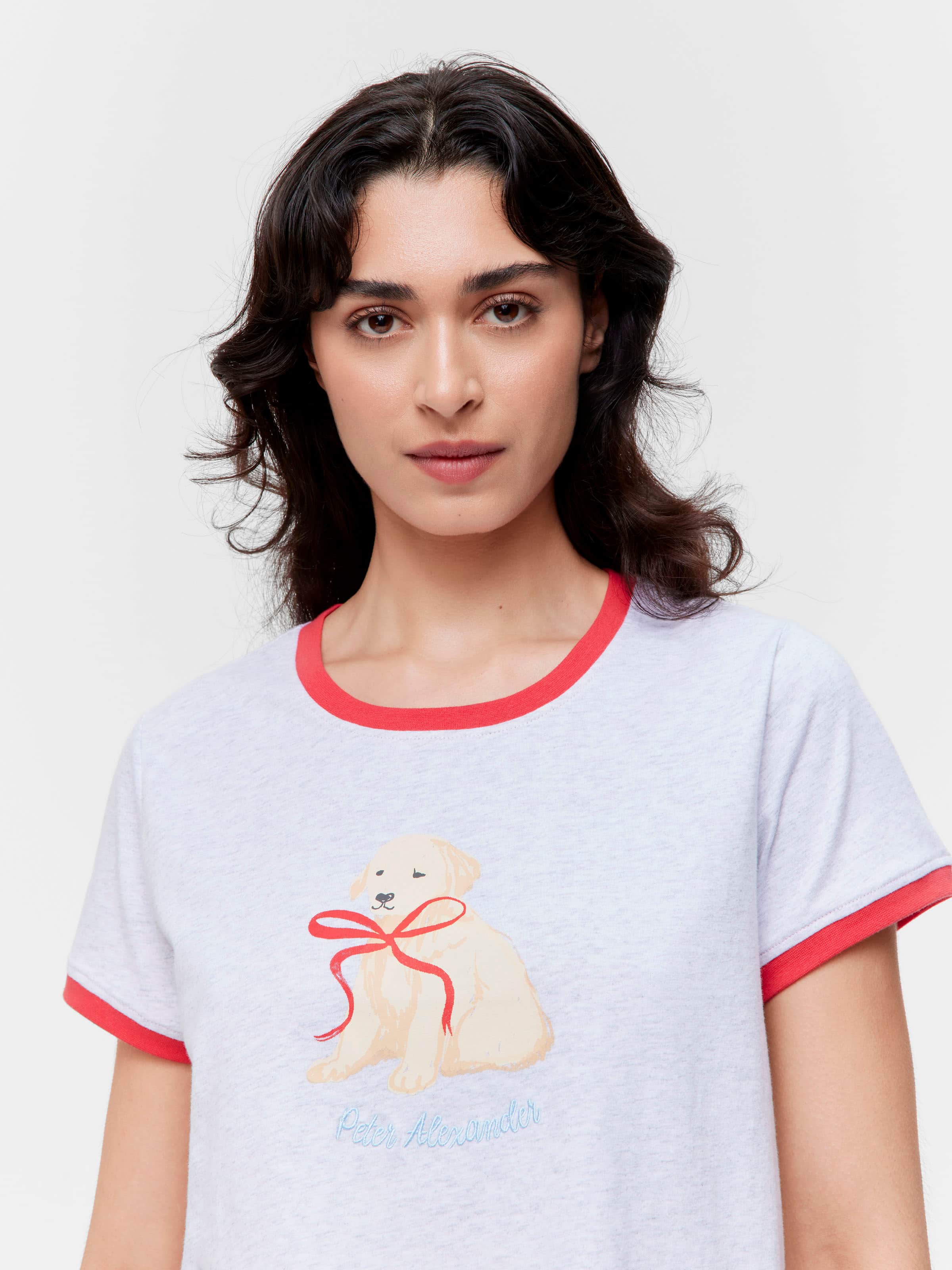 Golden Retriever Bow 100% Cotton Tee