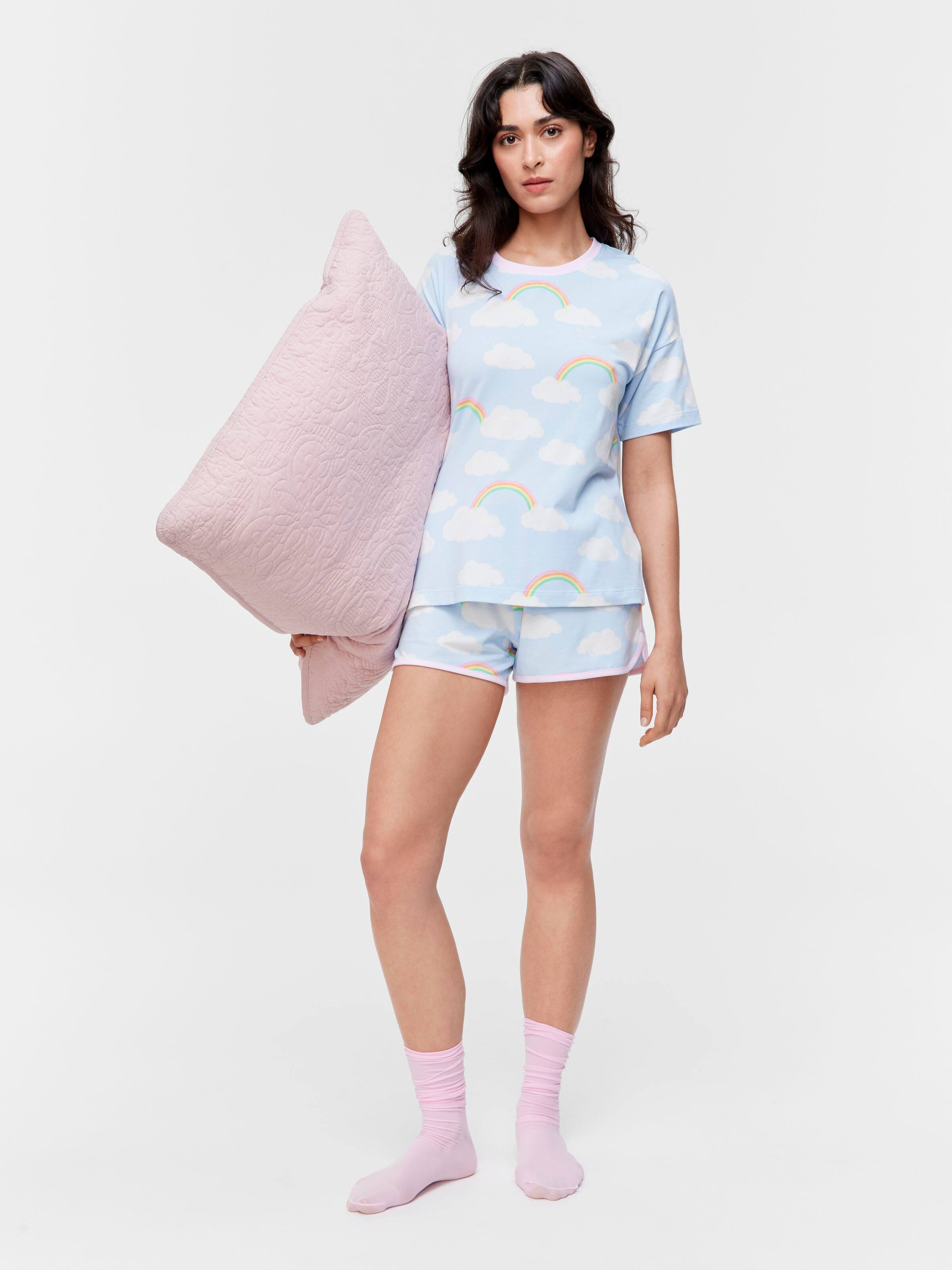 Rainbow Cloud Shortie Pj Set