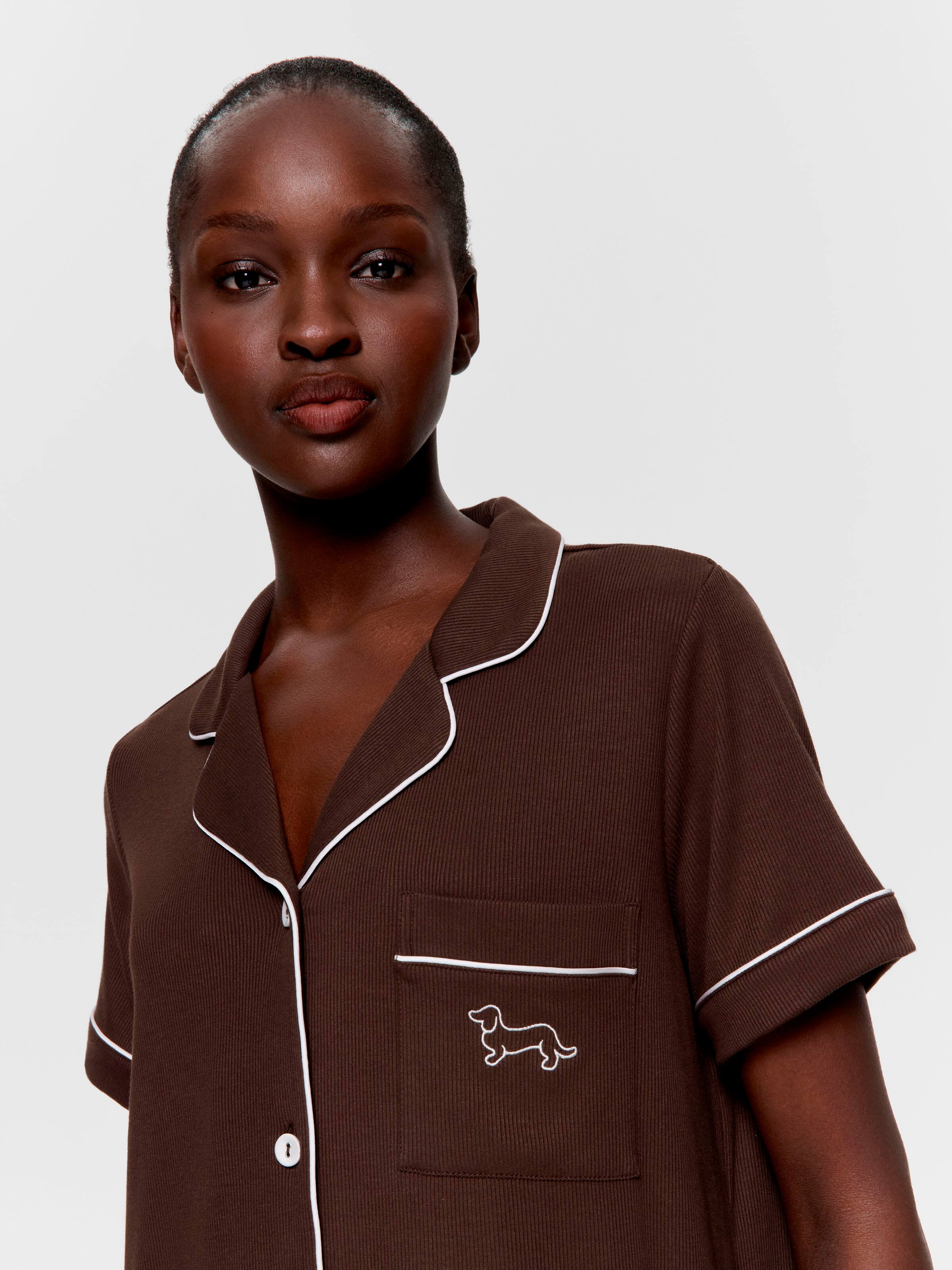 Choc Bamboo Rib Nightshirt
