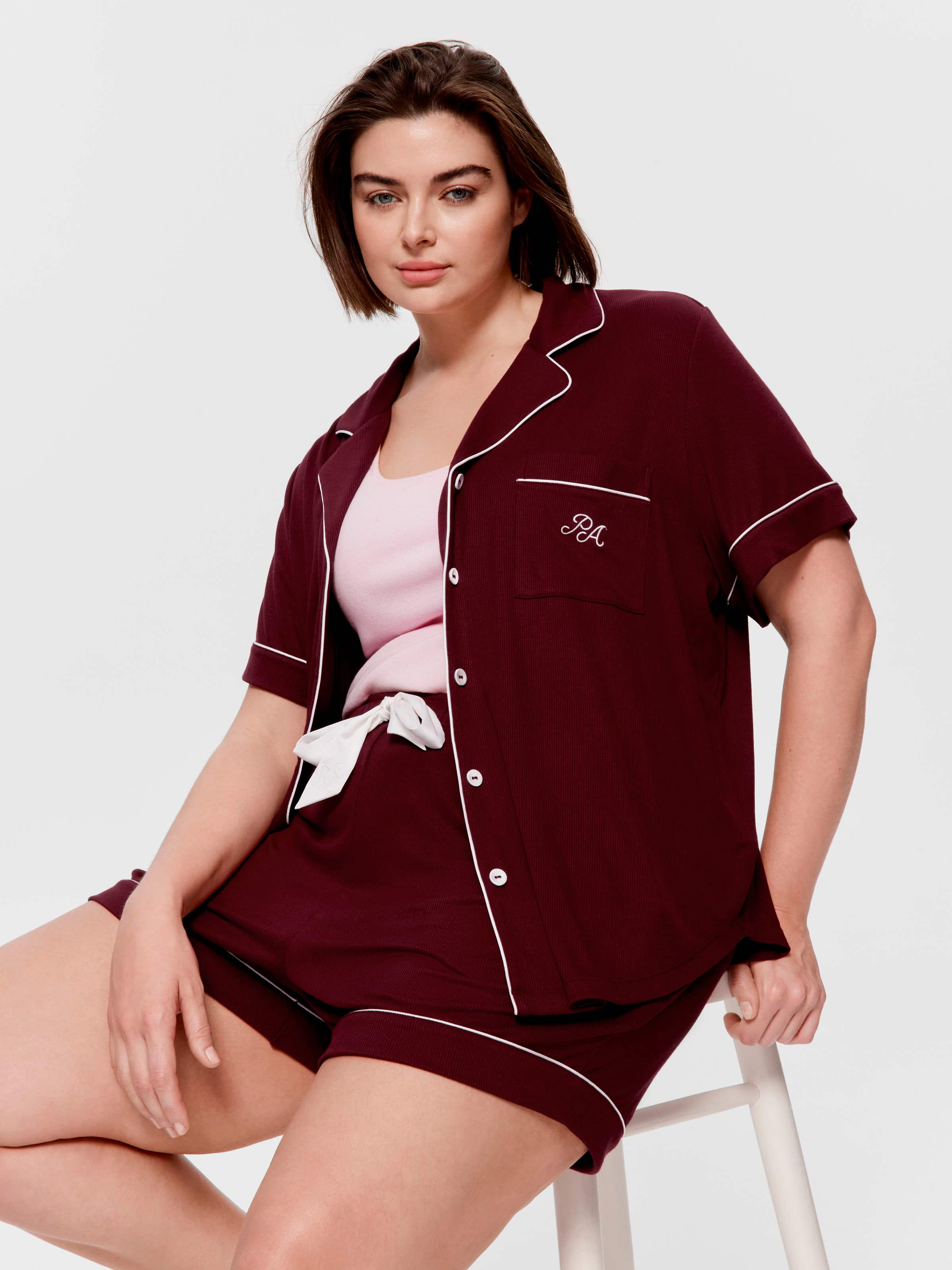 P.A. Plus Auburn Bamboo Rib Mid Short