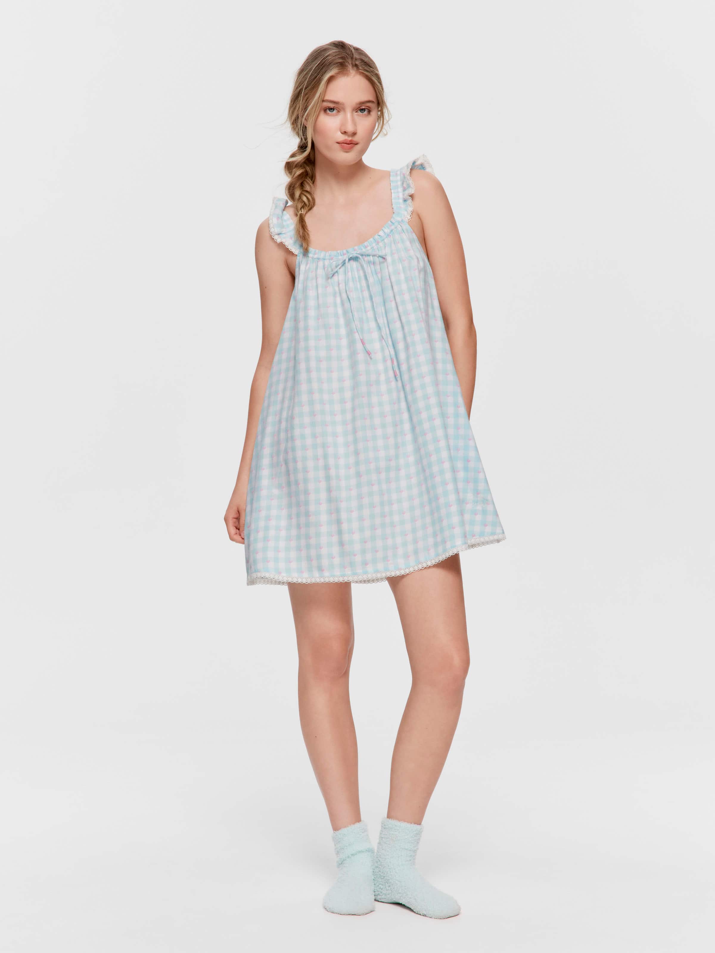 Gingham Flutter Nightie