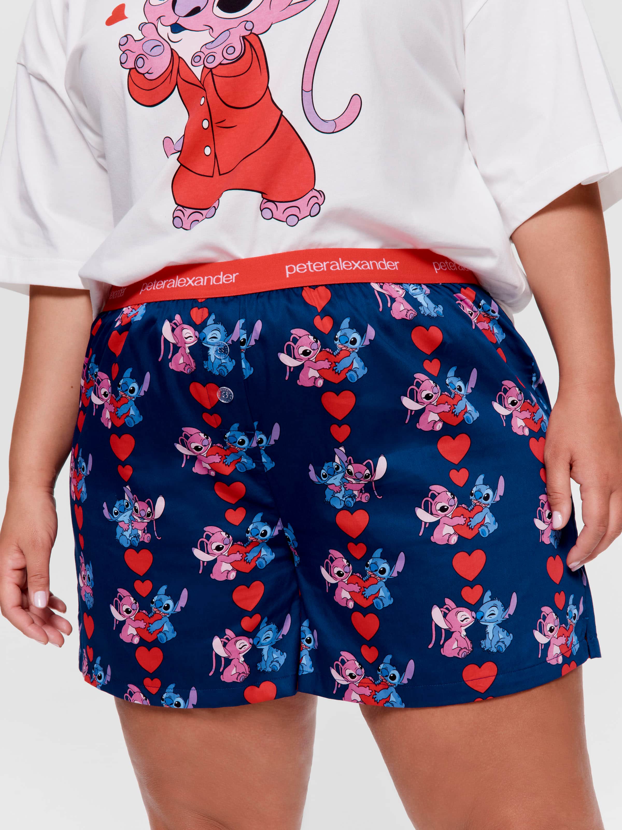 P.A. Plus Disney Stitch & Angel 100% Cotton Boxer Short