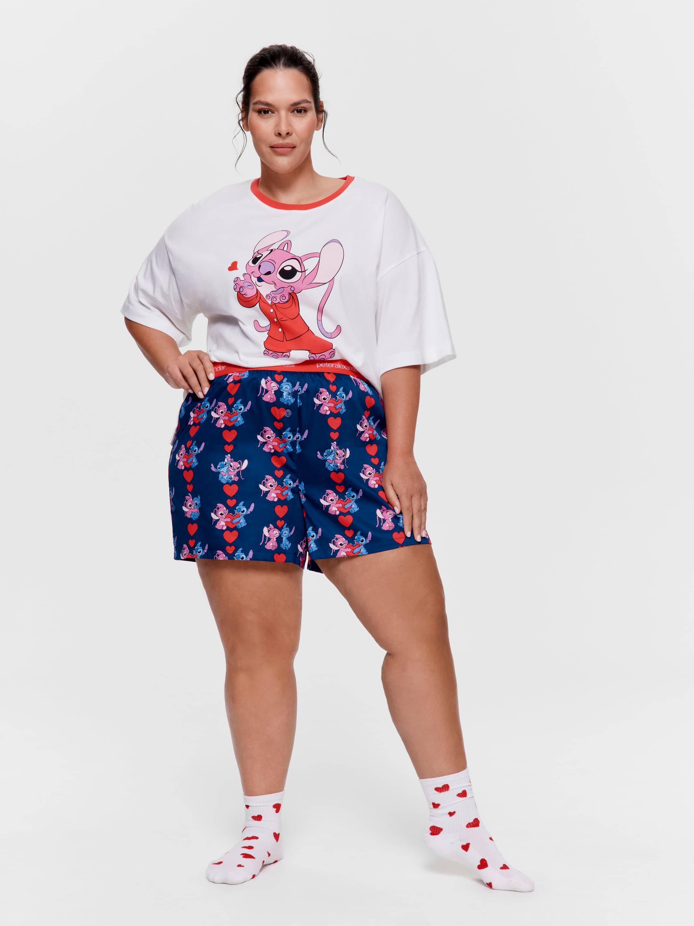 P.A. Plus Disney Stitch & Angel 100% Cotton Boxer Short