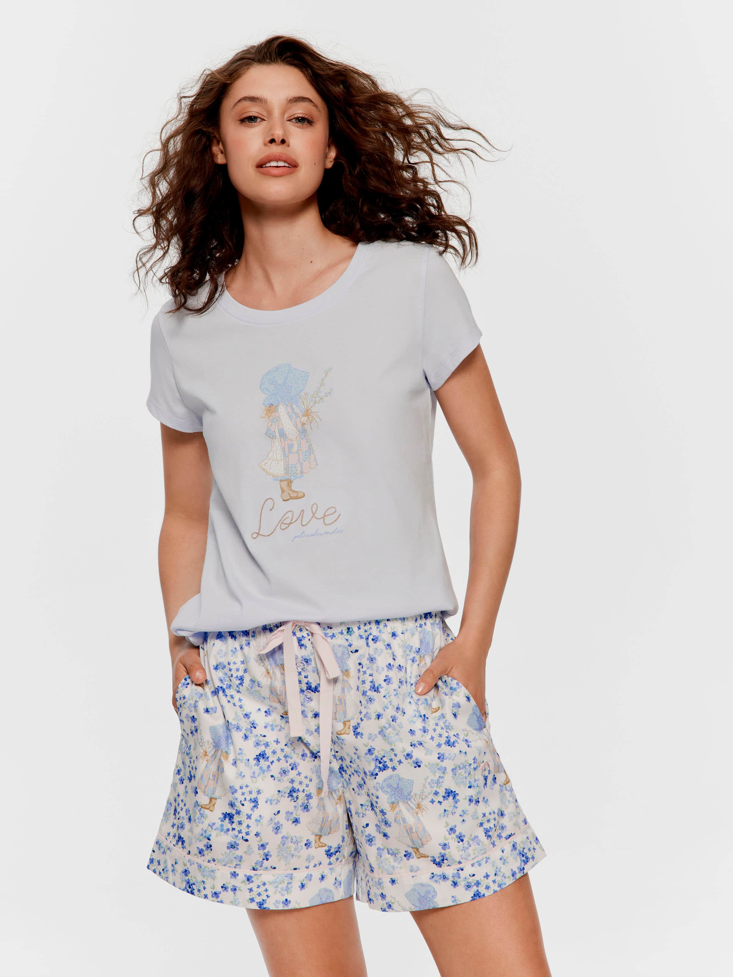 Holly Hobbie 100% Cotton Relaxed Mid Short