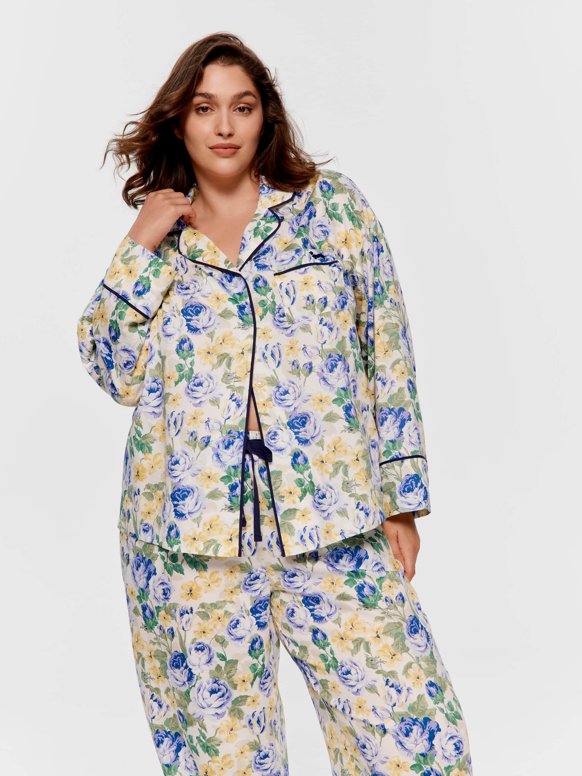 P.A. Plus Rose 100% Cotton Classic Pj Set