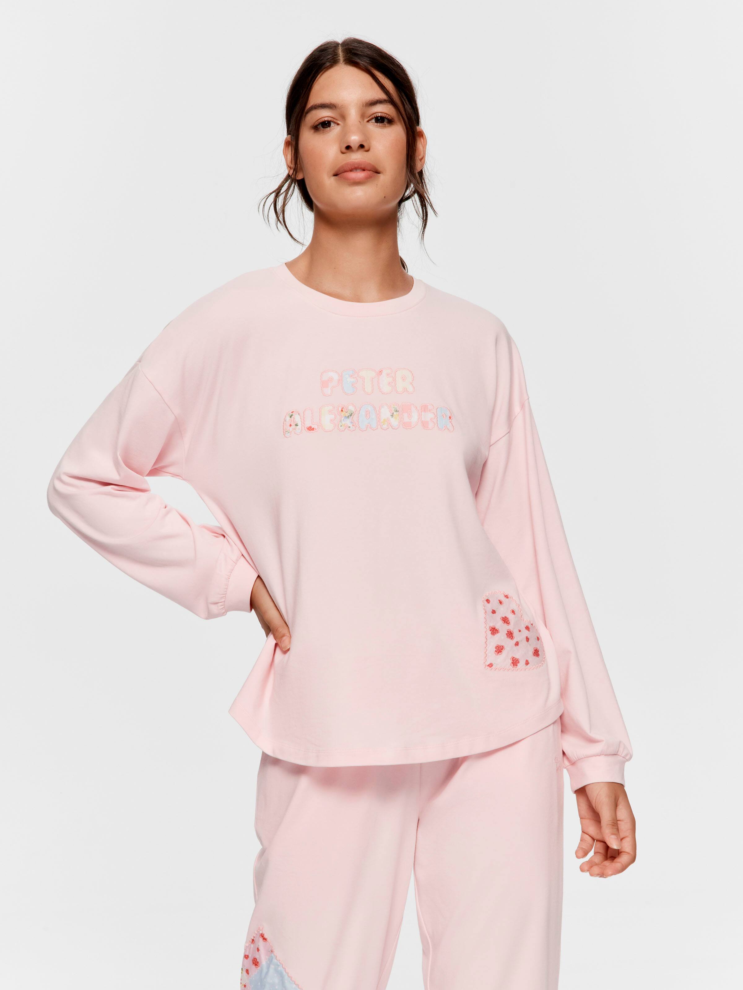 Pink Patchwork Oversized Sweater