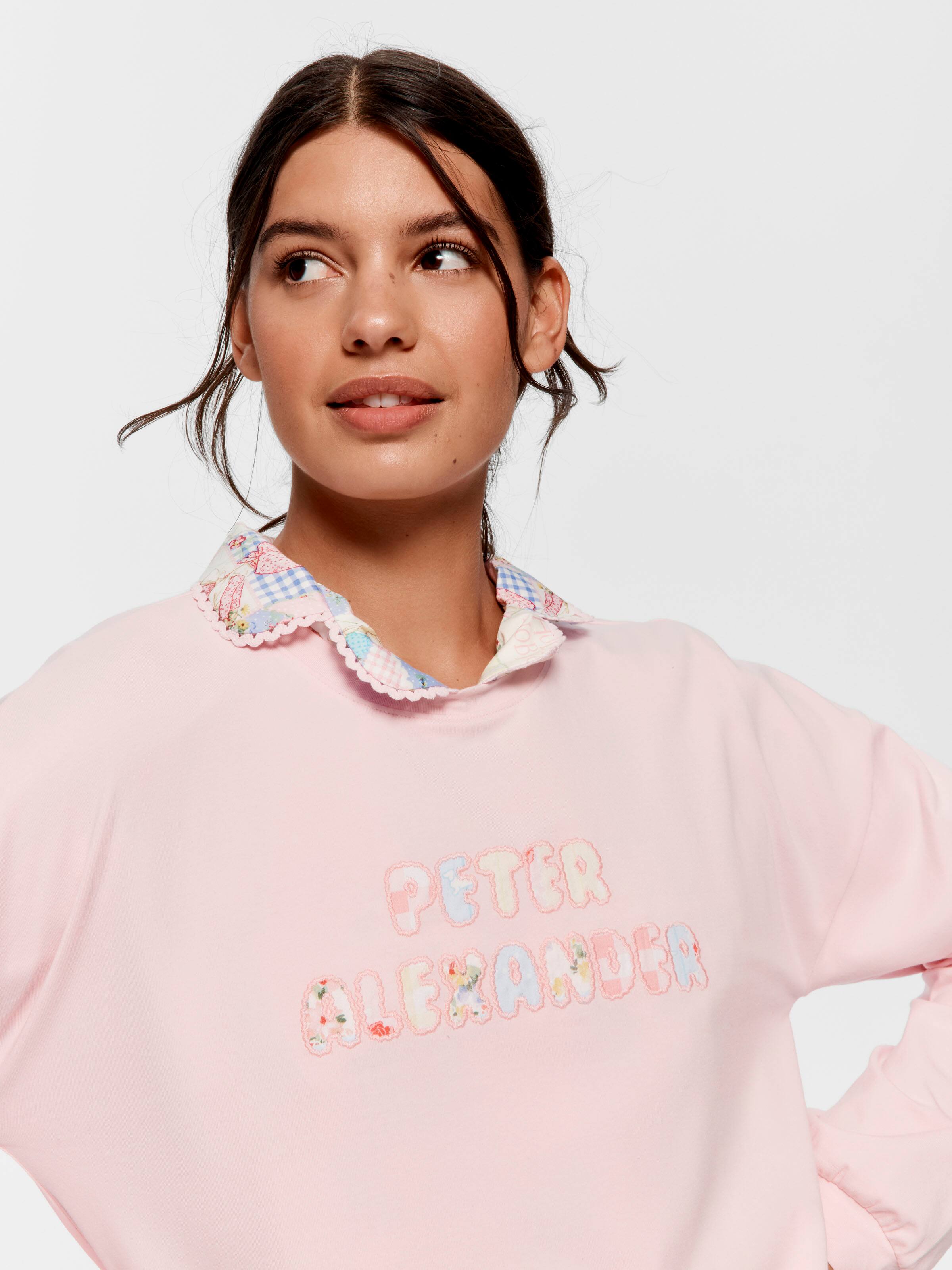 Pink Patchwork Oversized Sweater