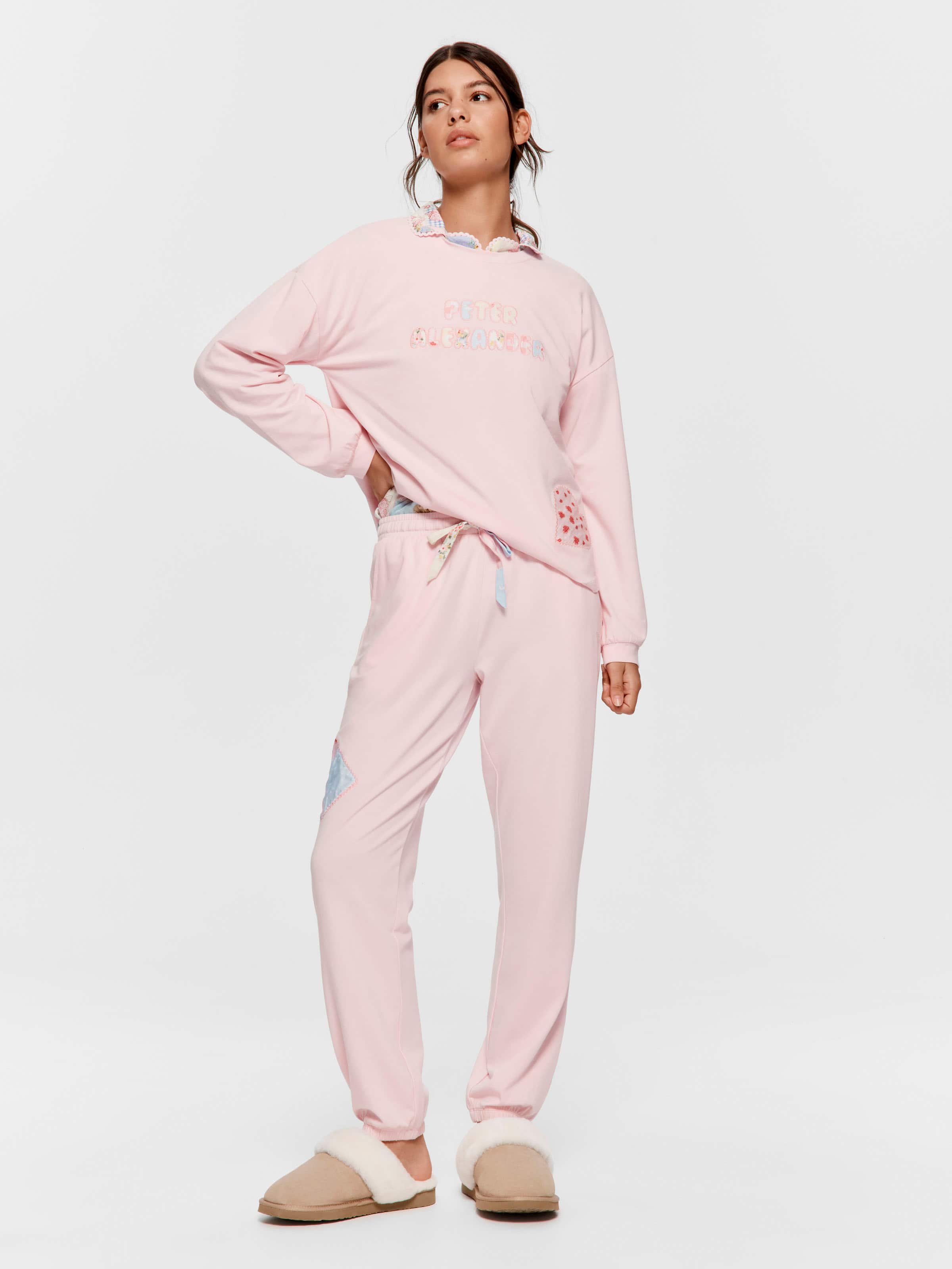 Pink Patchwork Track Pj Pant