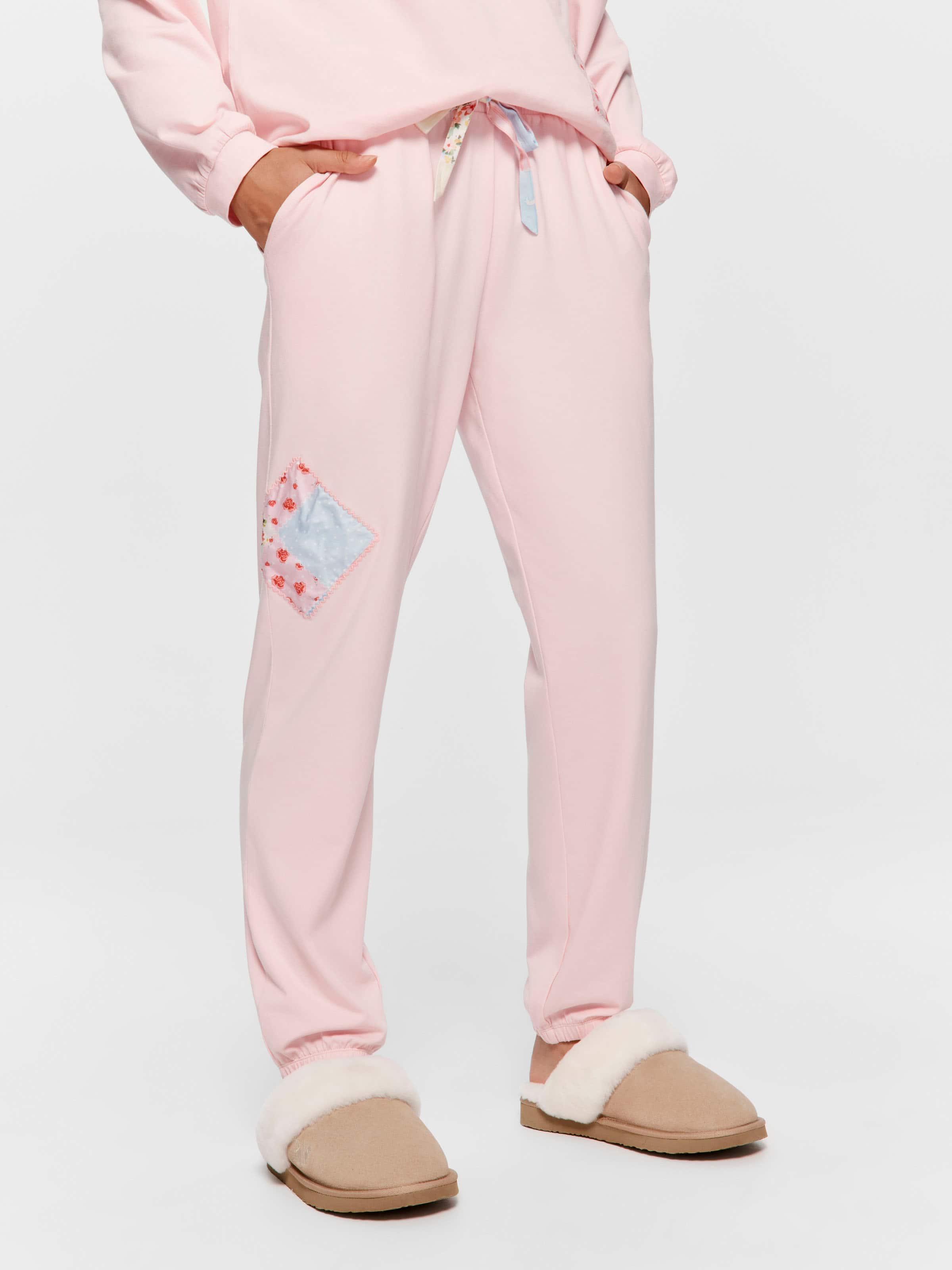 Pink Patchwork Track Pj Pant