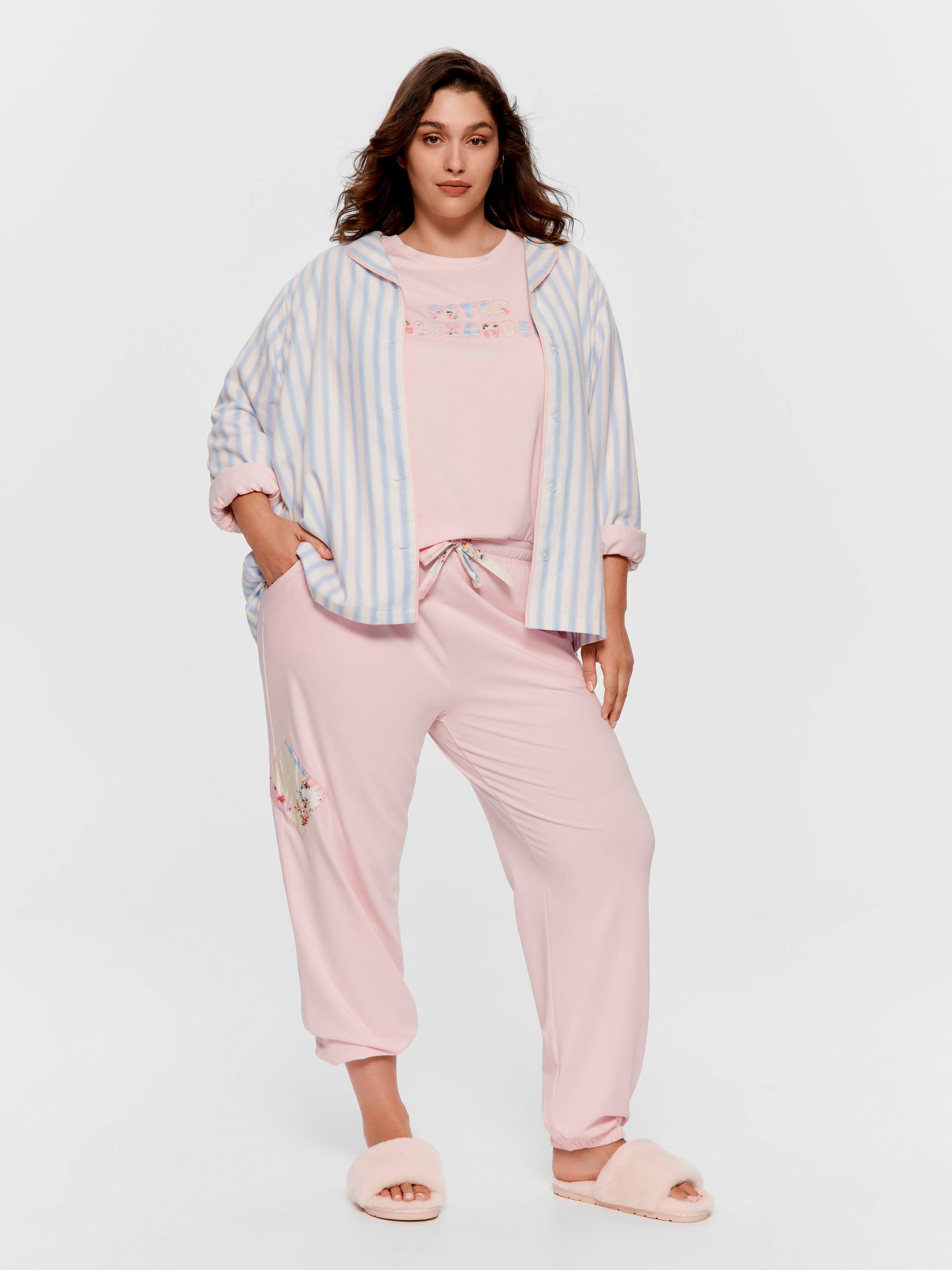 P.A. Plus Pink Patchwork Track Pj Pant