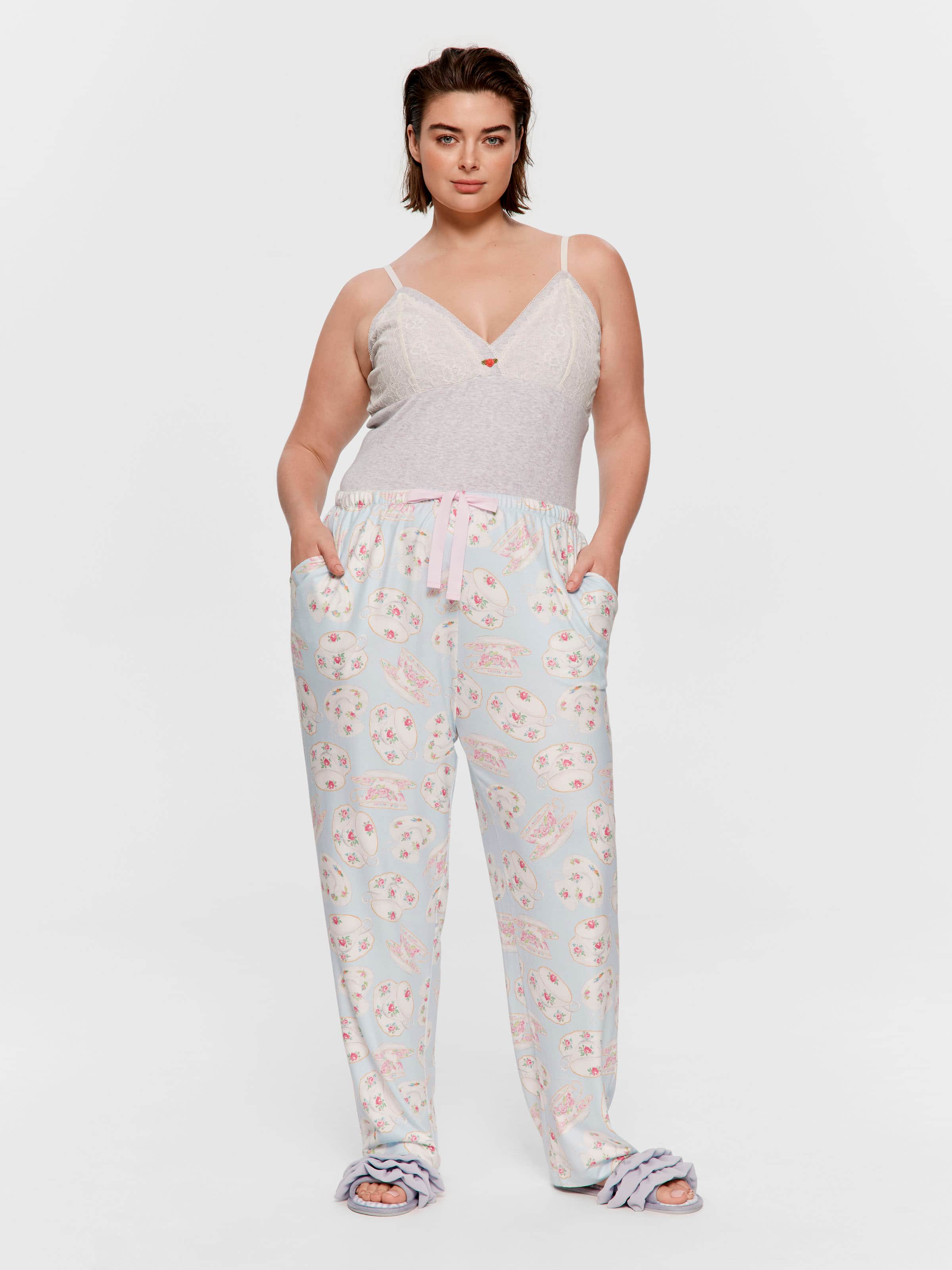 P.A. Plus Teacup Plush Straight Leg Pj Pant