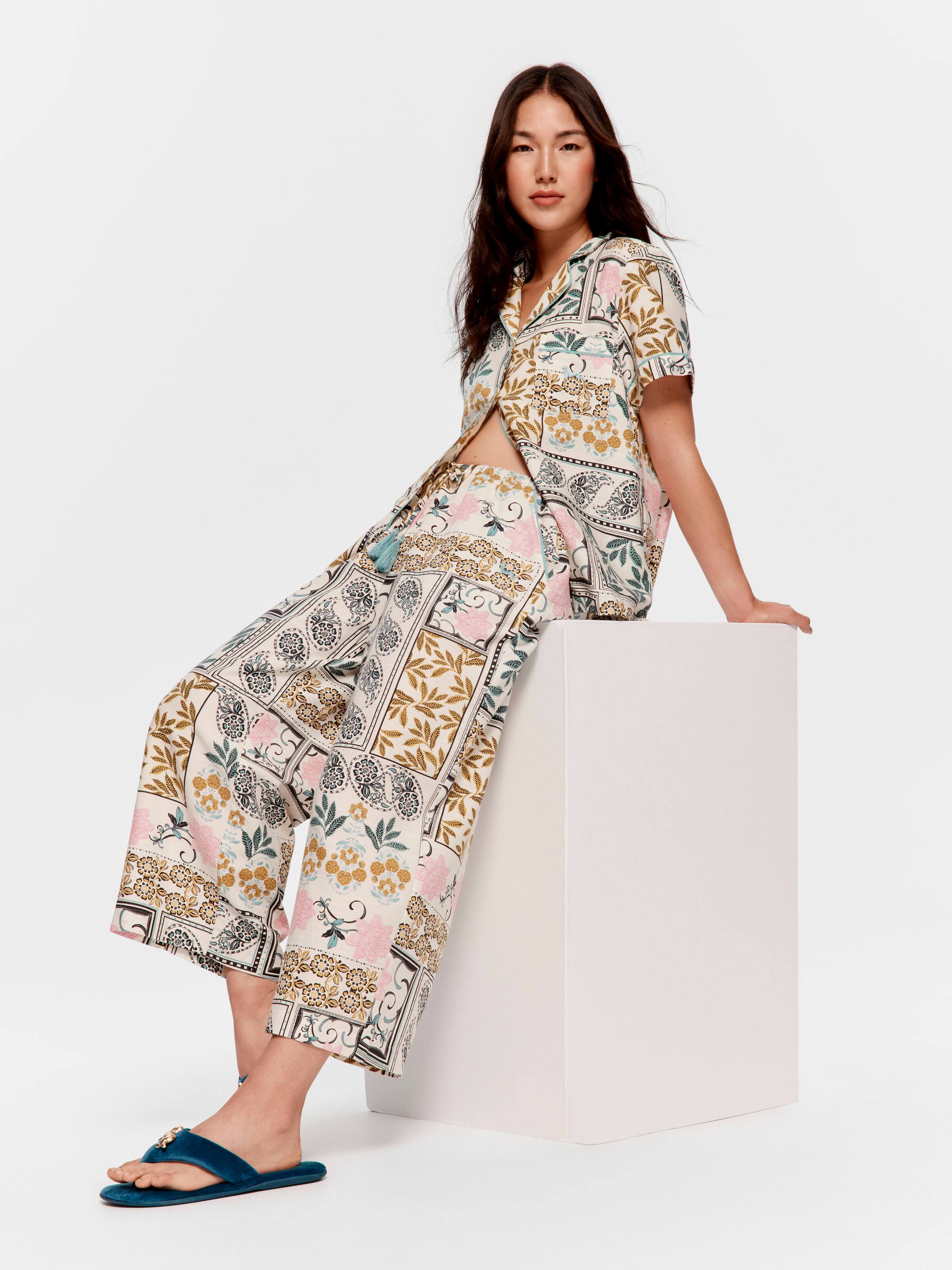 Boho Floral 3/4 Tassel Pj Pant