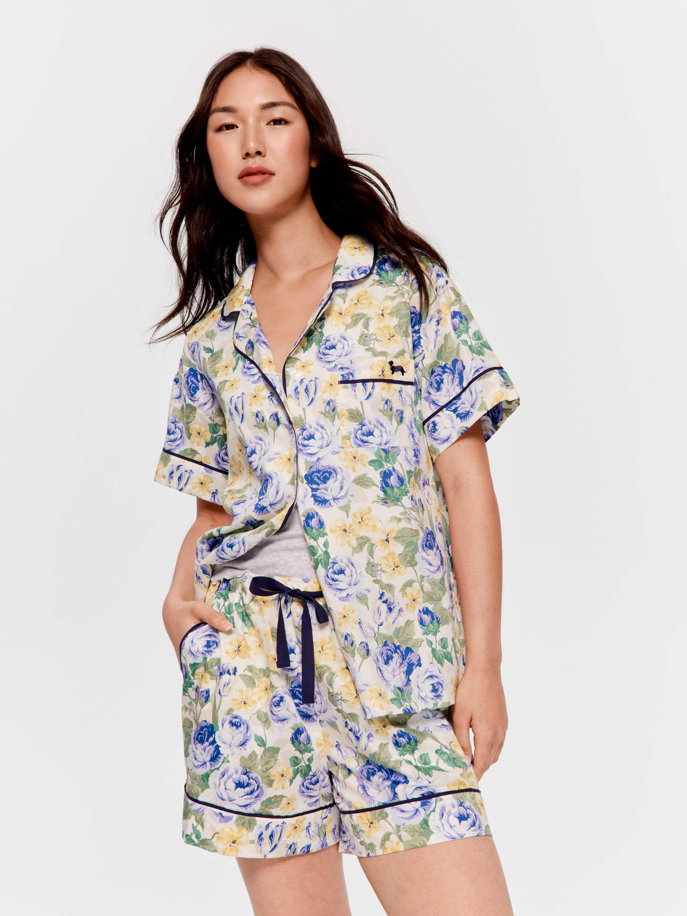 Rose 100% Cotton Shortie Pj Set