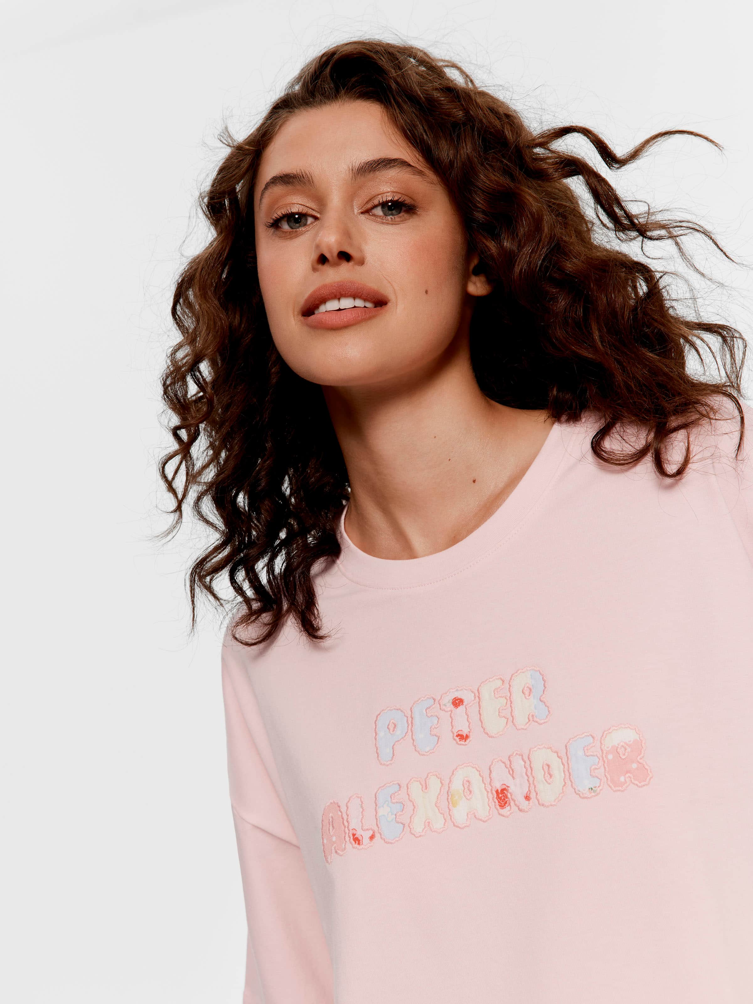 Pink Patchwork Oversized Tee