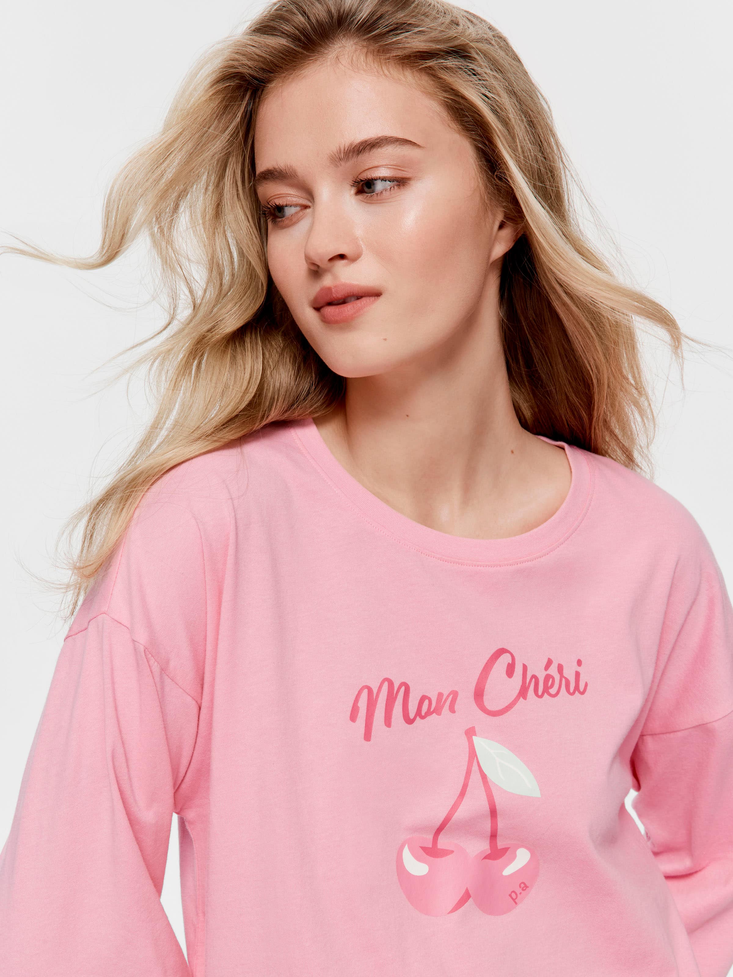 Mon Cheri 100% Cotton Oversized Long Sleeve Top