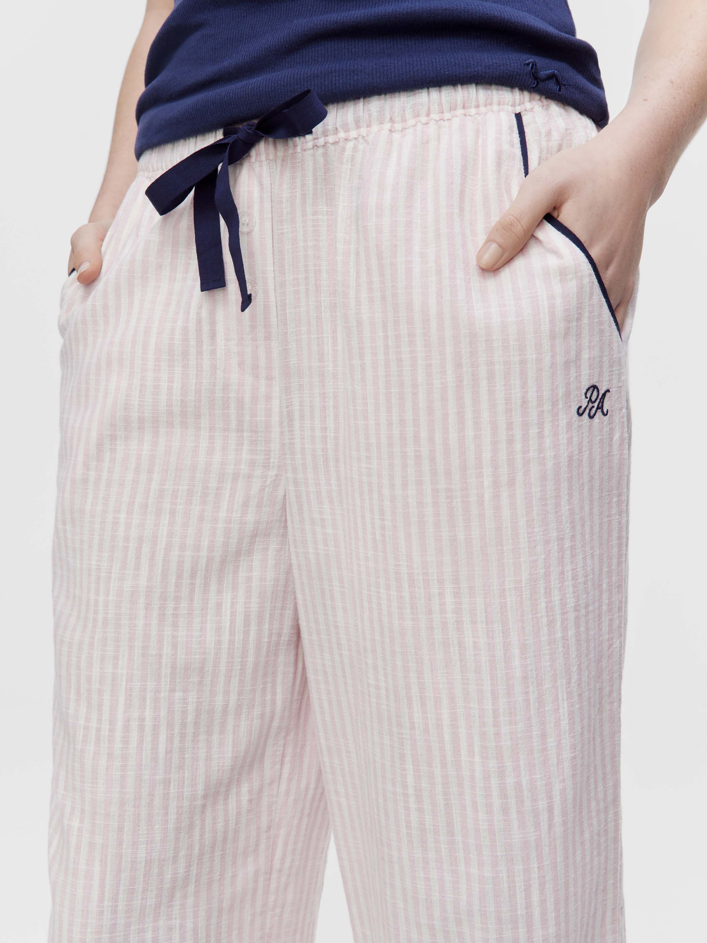 Pink Stripe 100% Cotton Pj Bottom