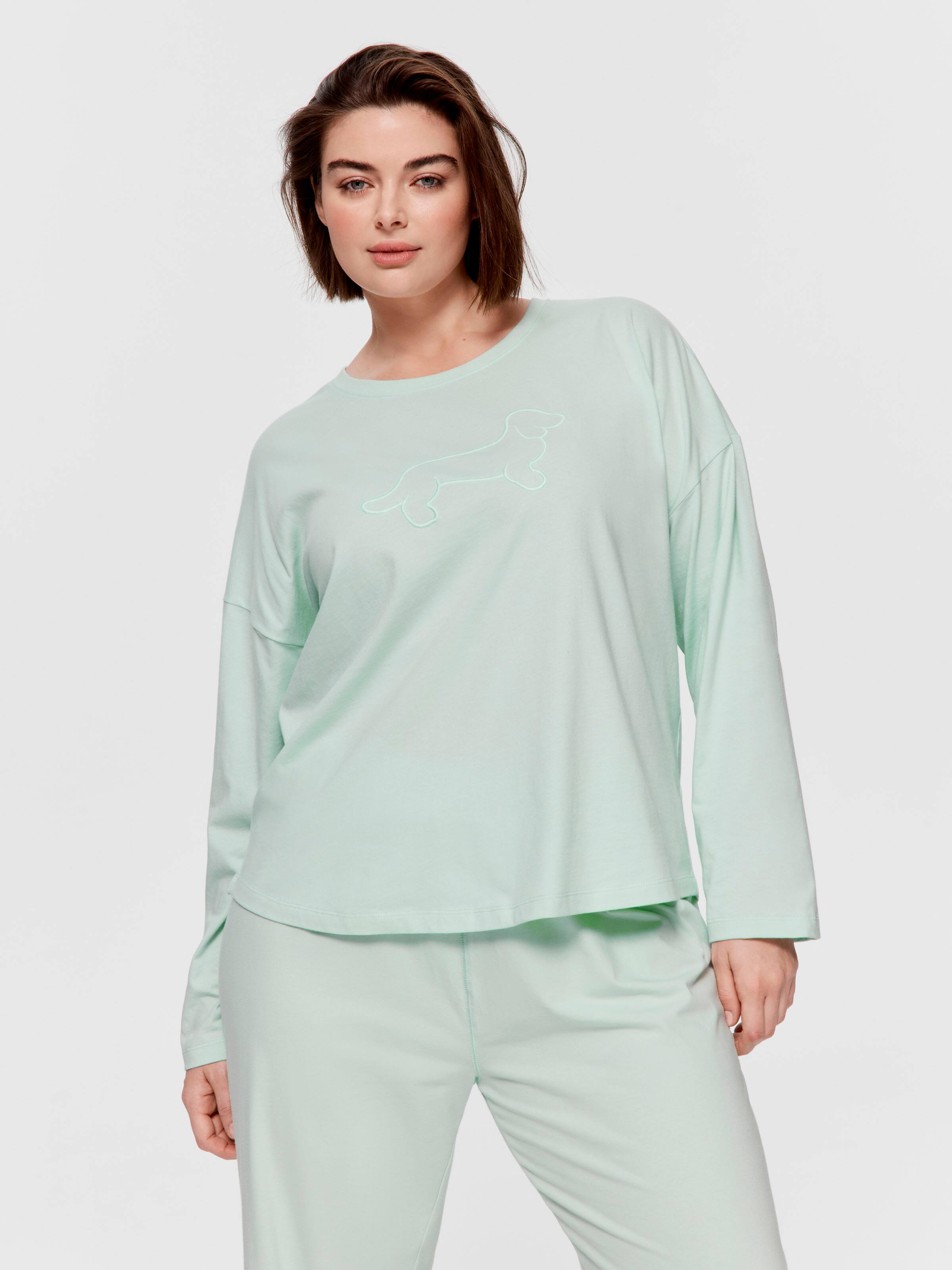 P.A. Plus Mint Penny Long Sleeve Top
