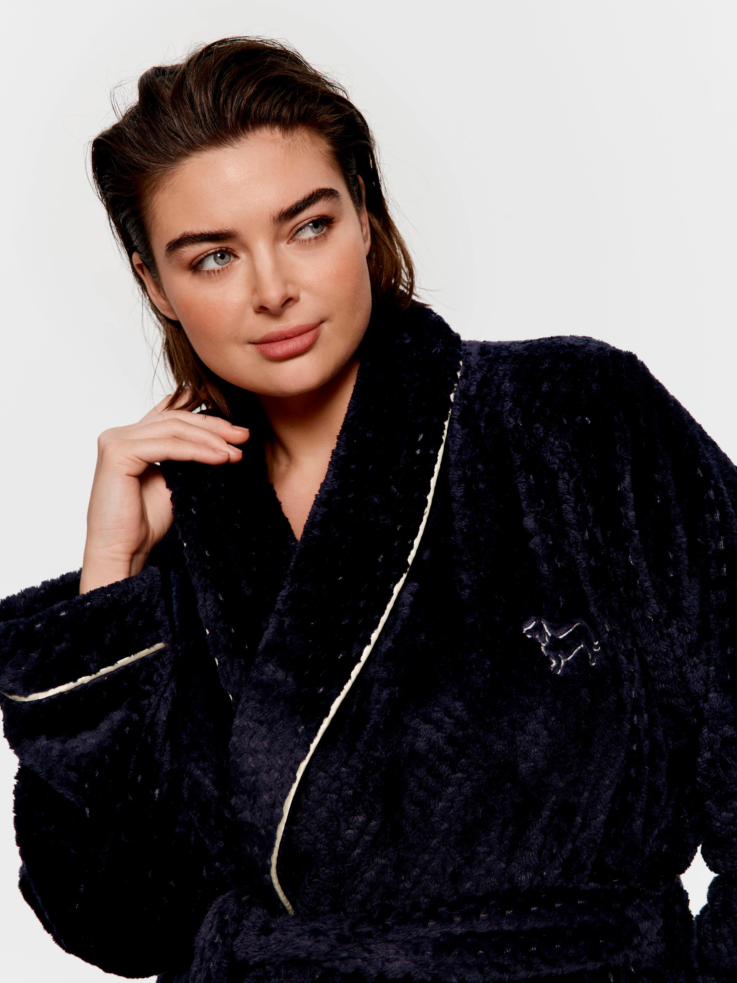 P.A. Plus Navy Jacquard Gown