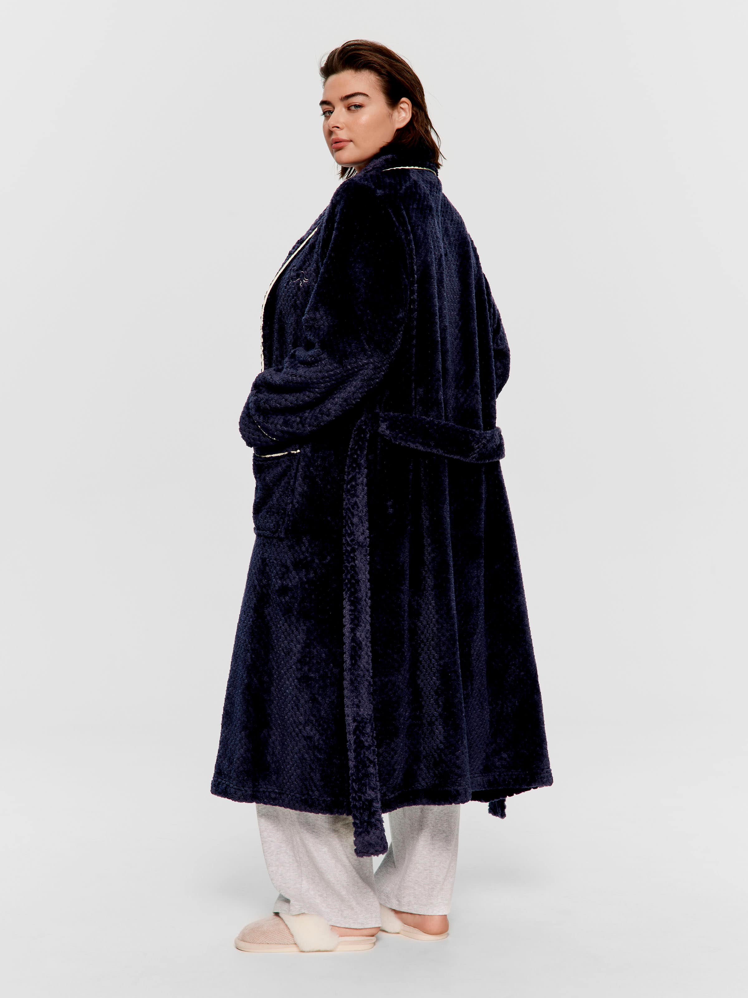 P.A. Plus Navy Jacquard Gown