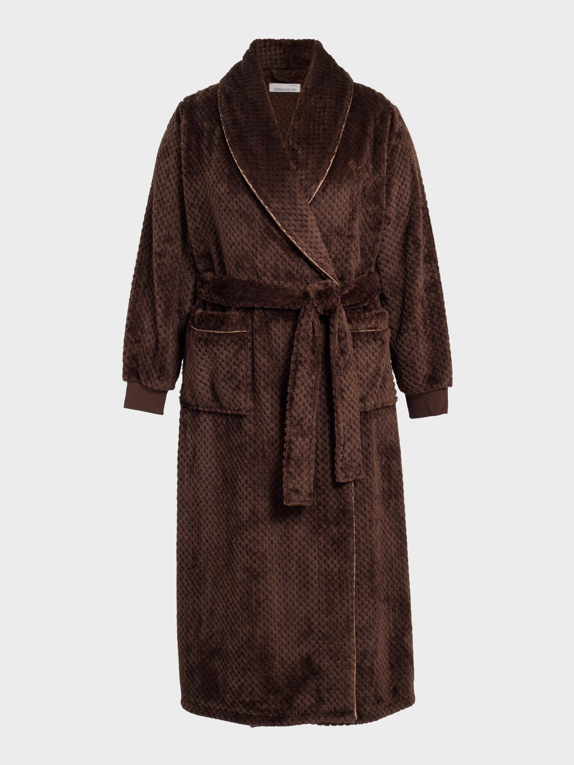 P.A. Plus Chocolate Long Jacquard Gown - Peter Alexander Online P.A. Plus Chocolate Long Jacquard Gown - Peter Alexander Online