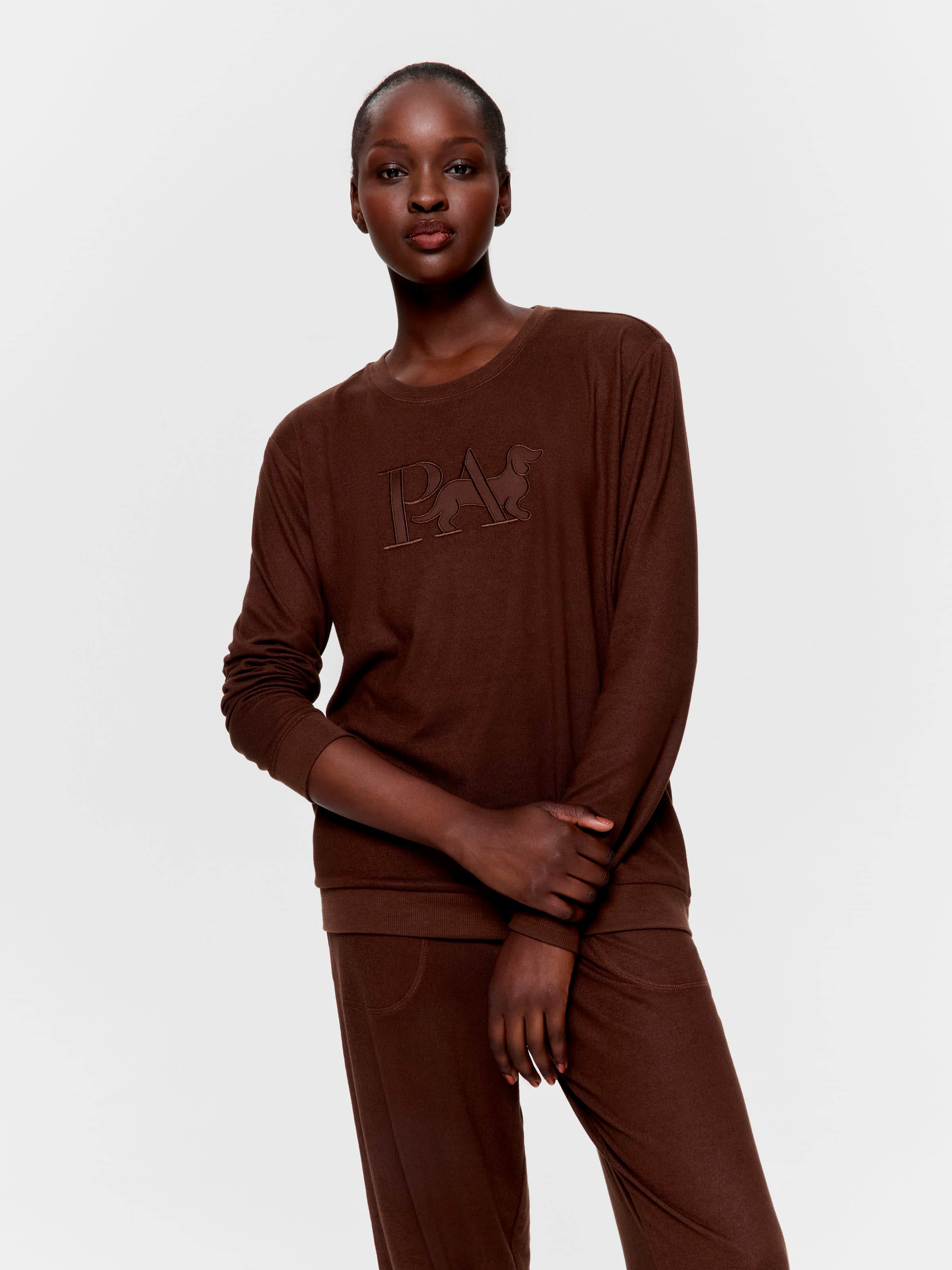 Most Popular Chocolate Logo Plush Sweater