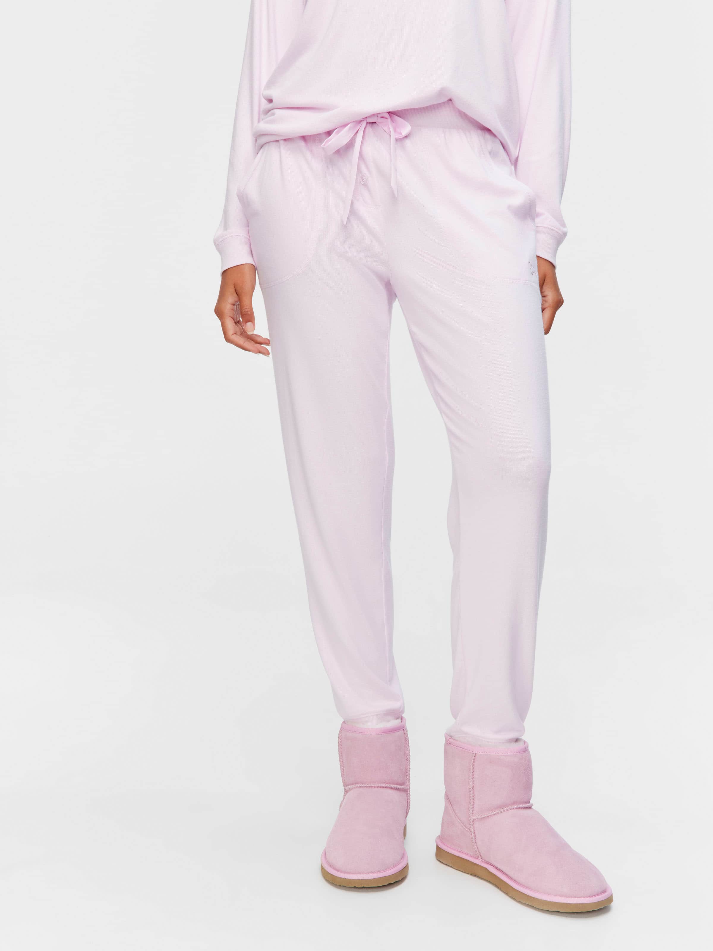 Most Popular Pink Plush Easy Pj Pant