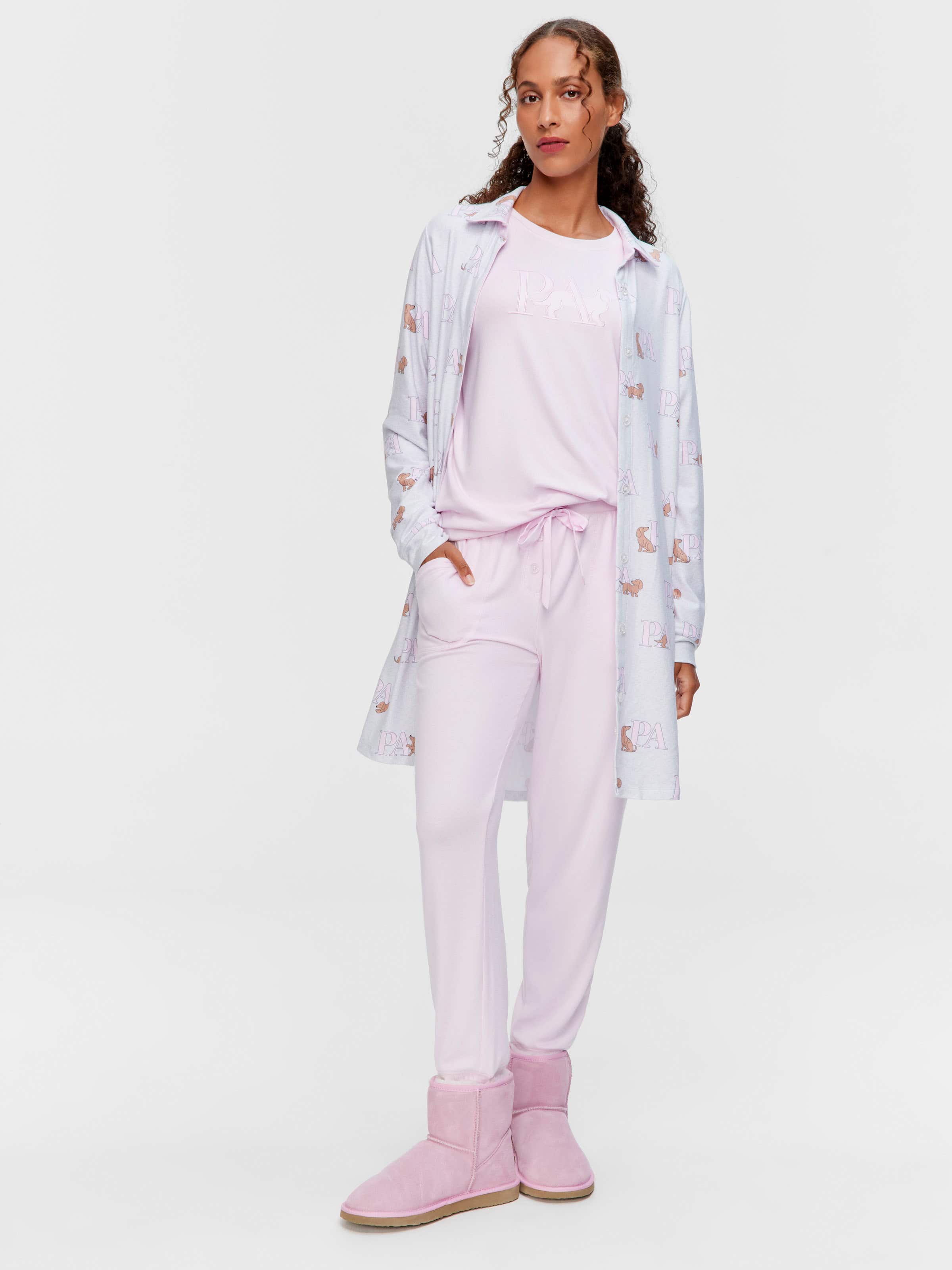 Most Popular Pink Plush Easy Pj Pant
