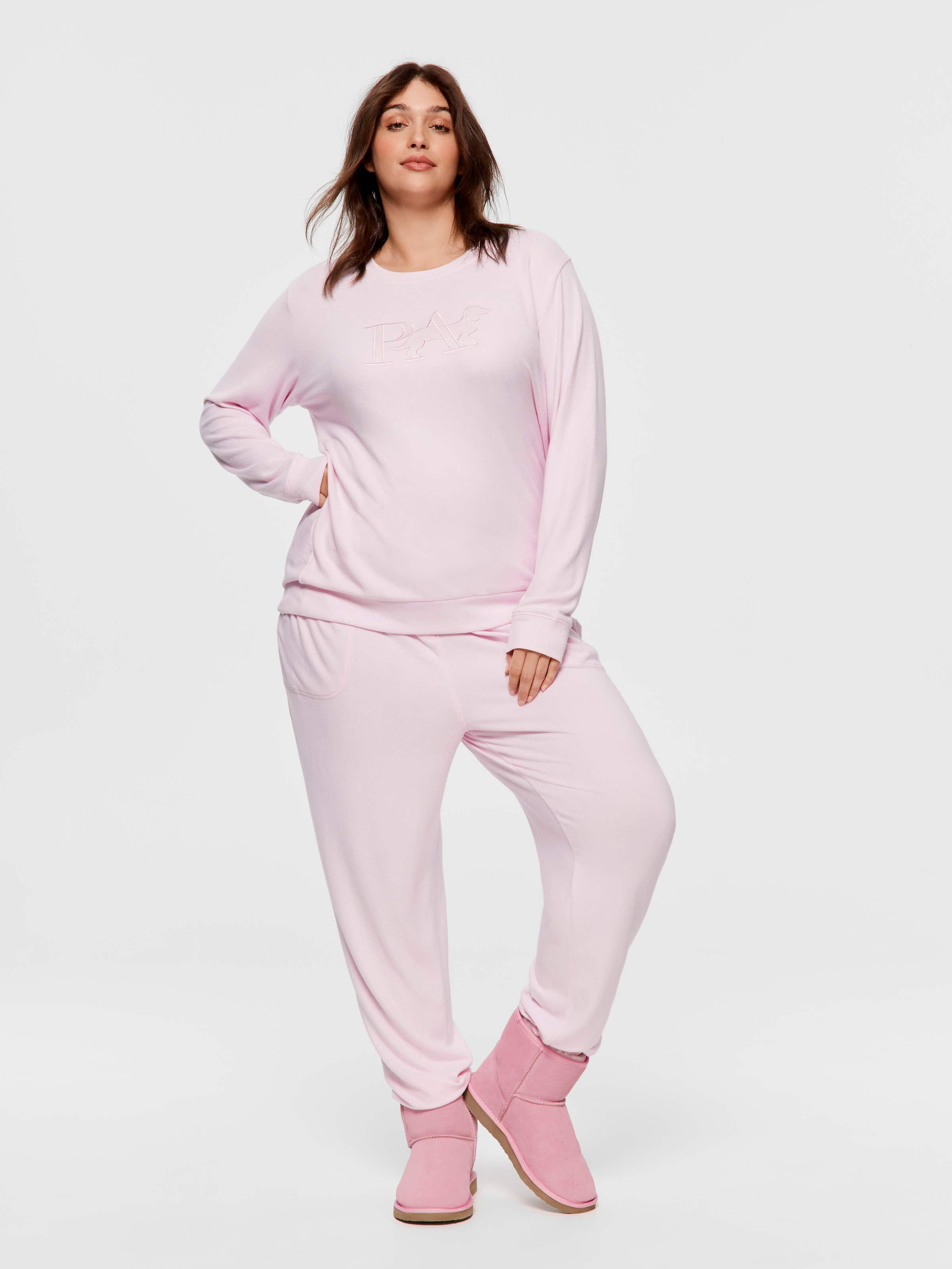 P.A. Plus Pink Plush Easy Pj Pant