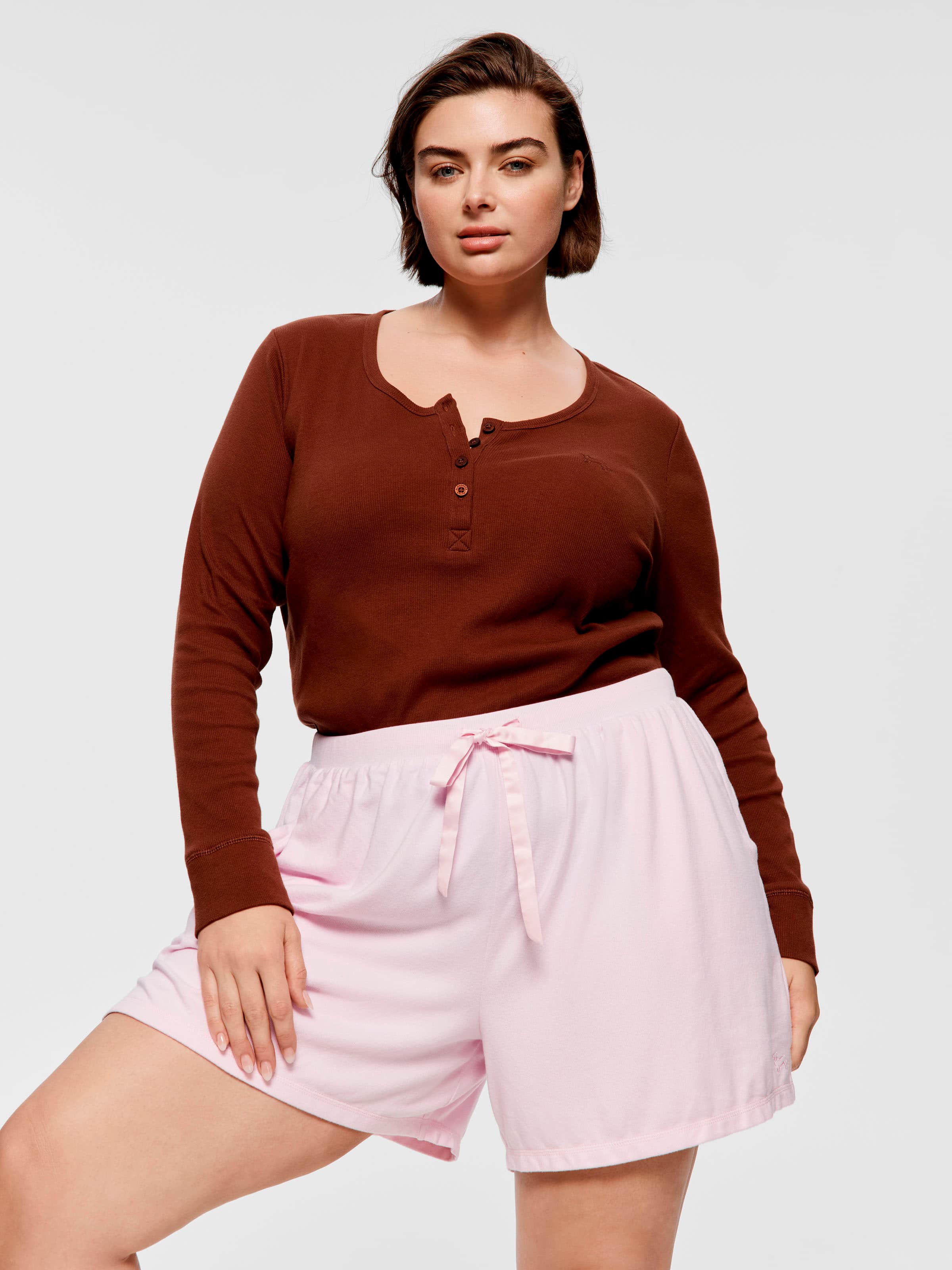 P.A. Plus Pink Plush Mid Short