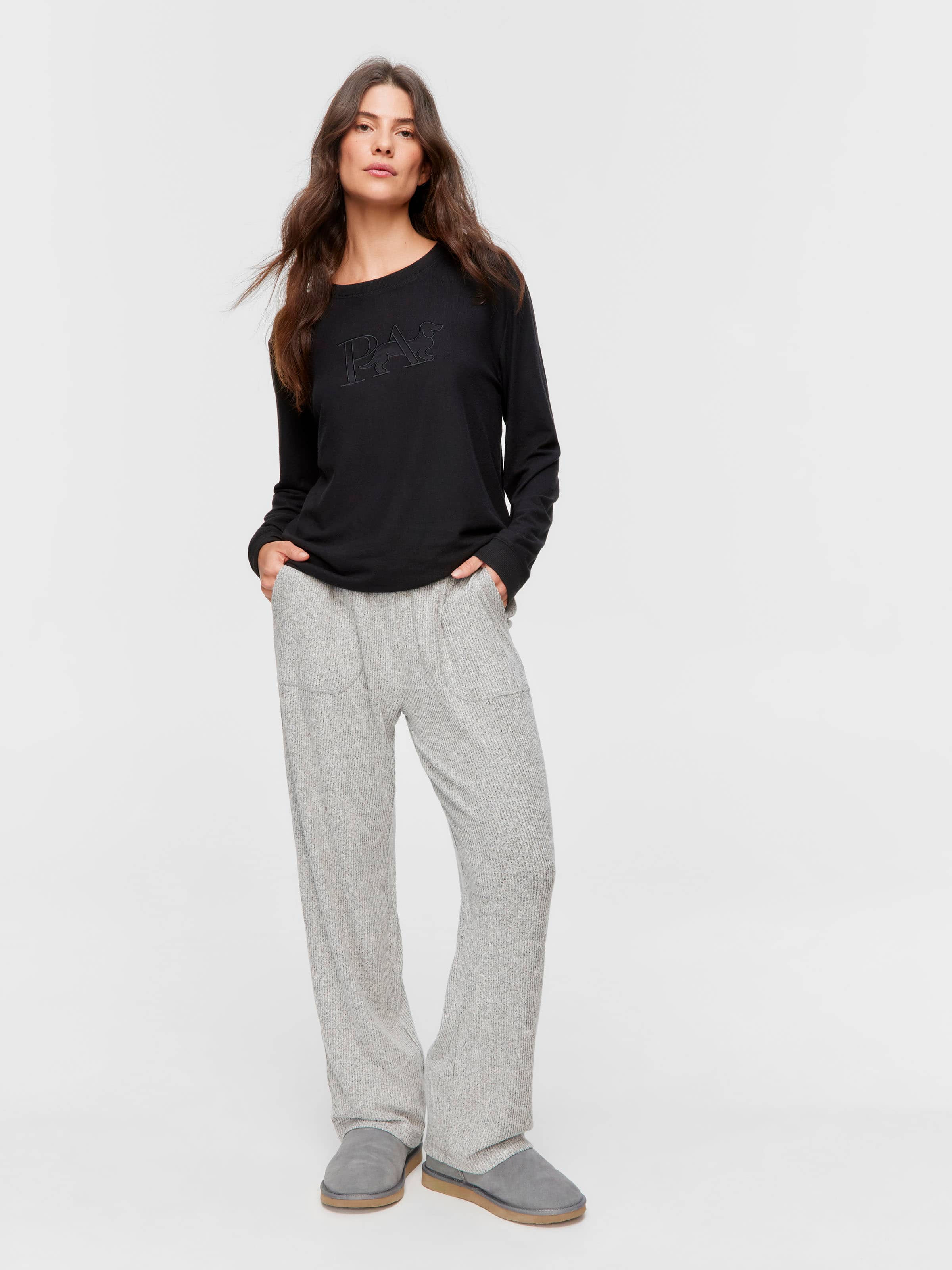 Black Logo Plush Sweater