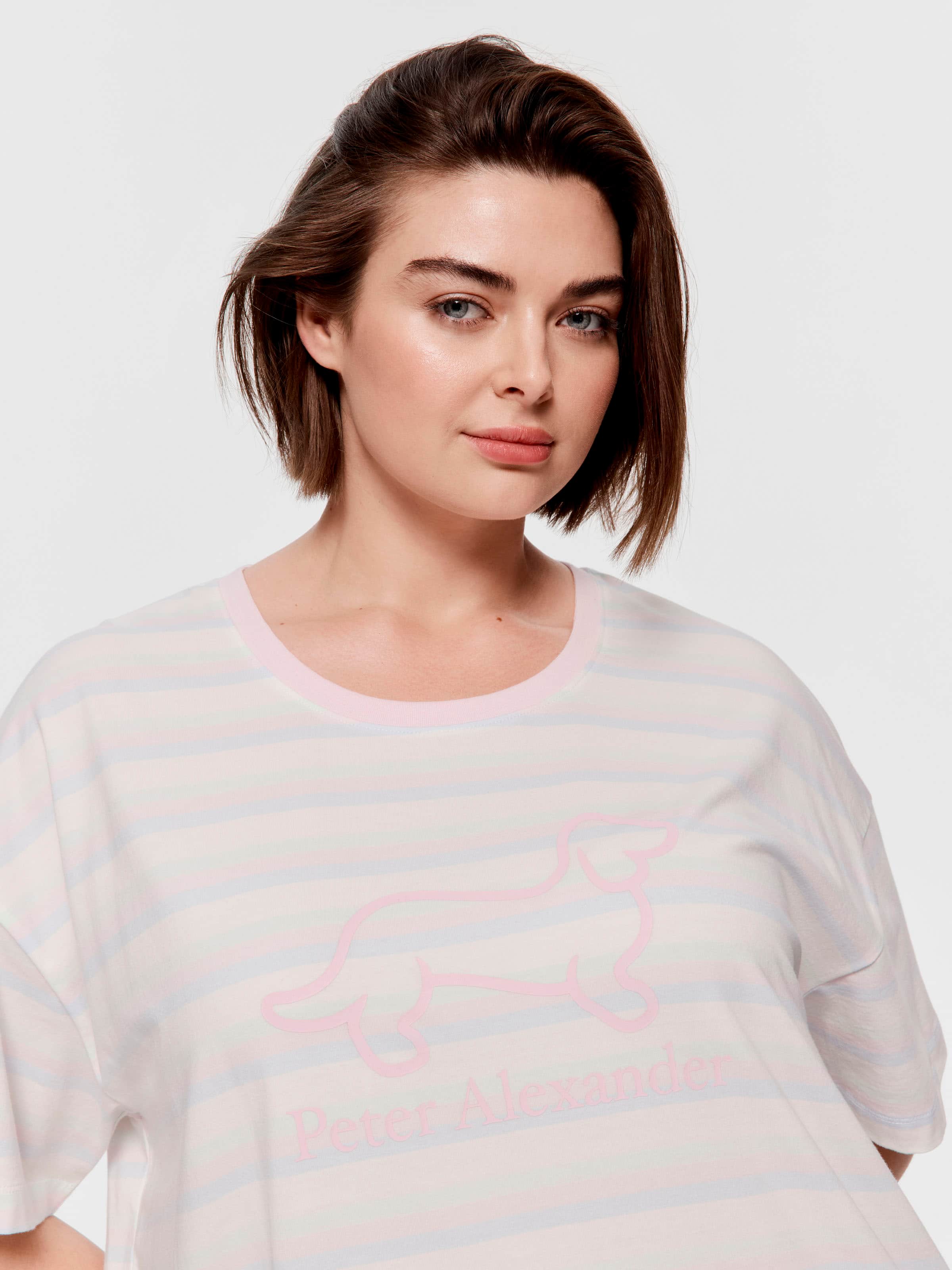 P.A. Plus Stripe Penny Slim Sleep Tee