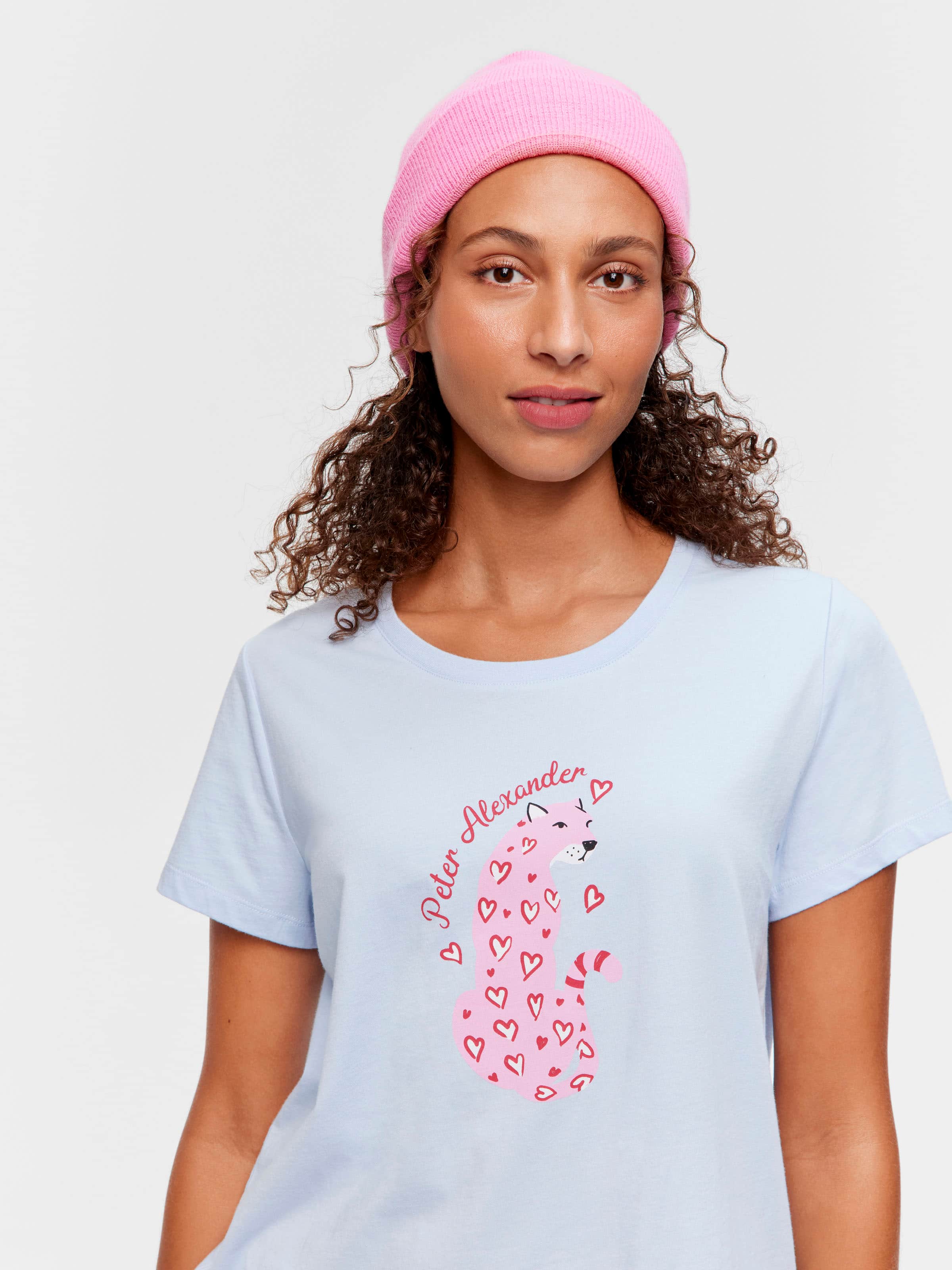 Heart Leopard 100% Cotton Tee & Pants Pj Set