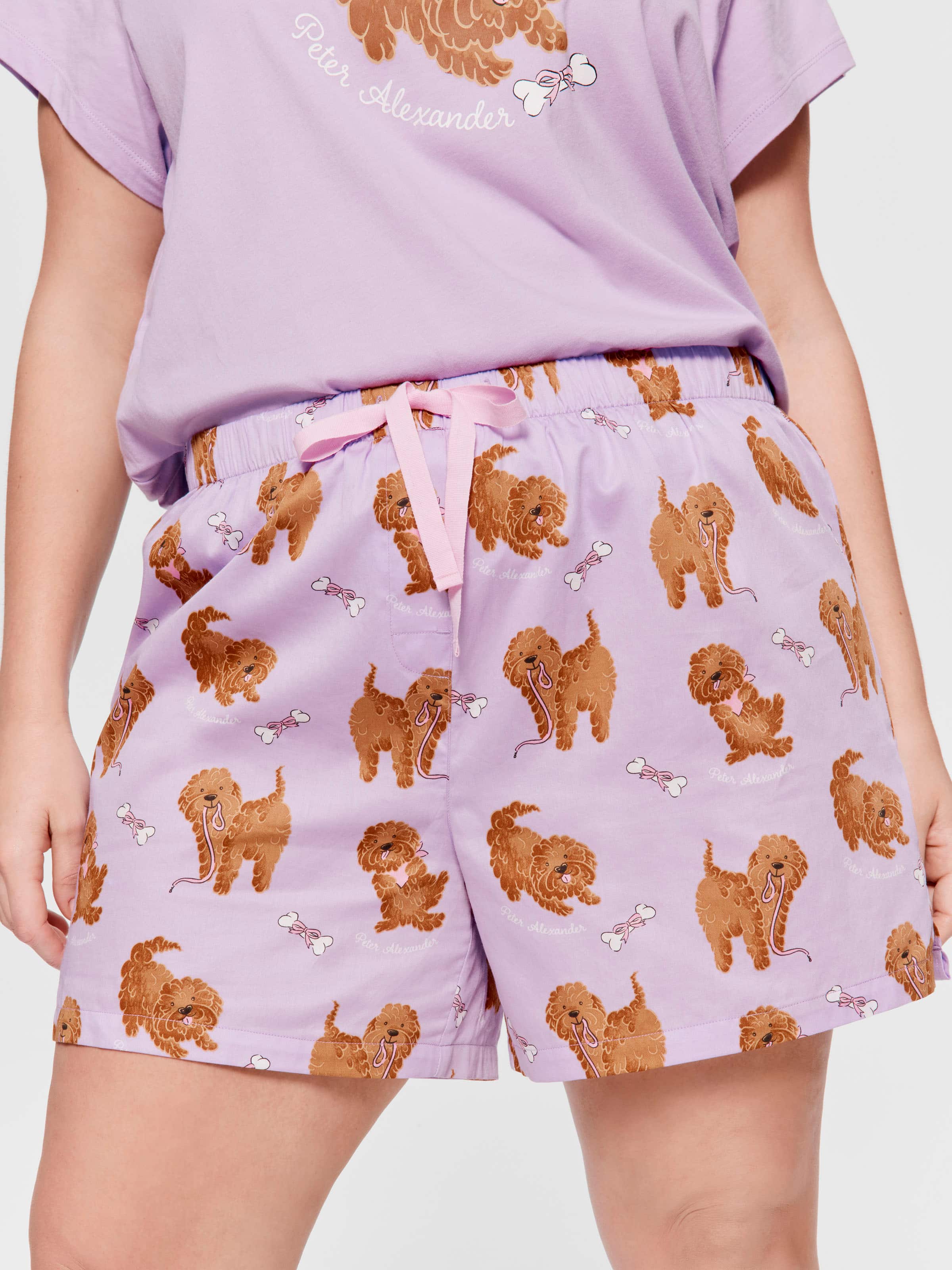 P.A. Plus Lilac Cavoodle 100% Cotton Mid Short