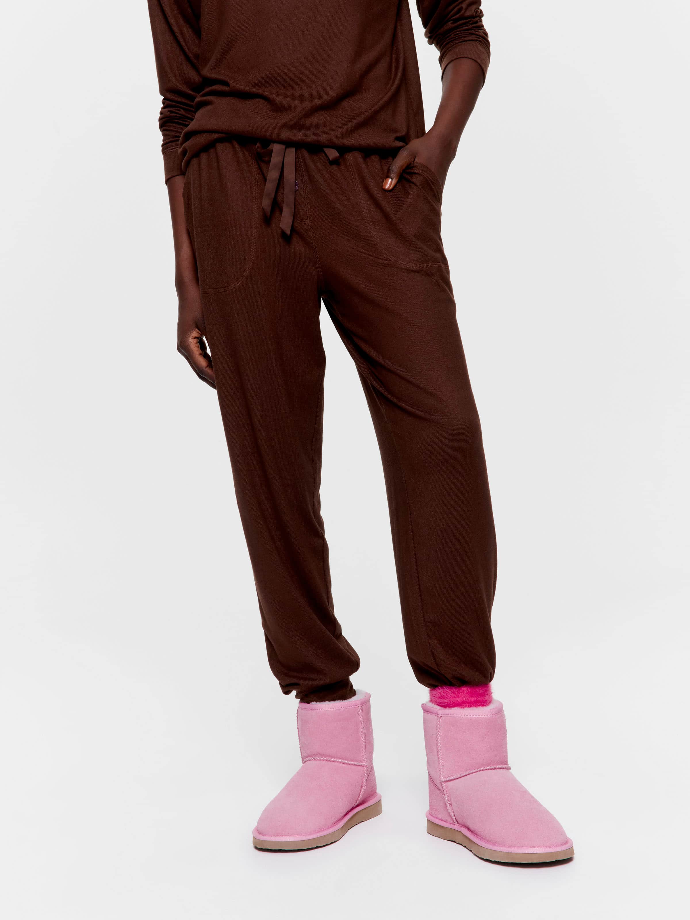 Most Popular Chocolate Plush Easy Pj Pant