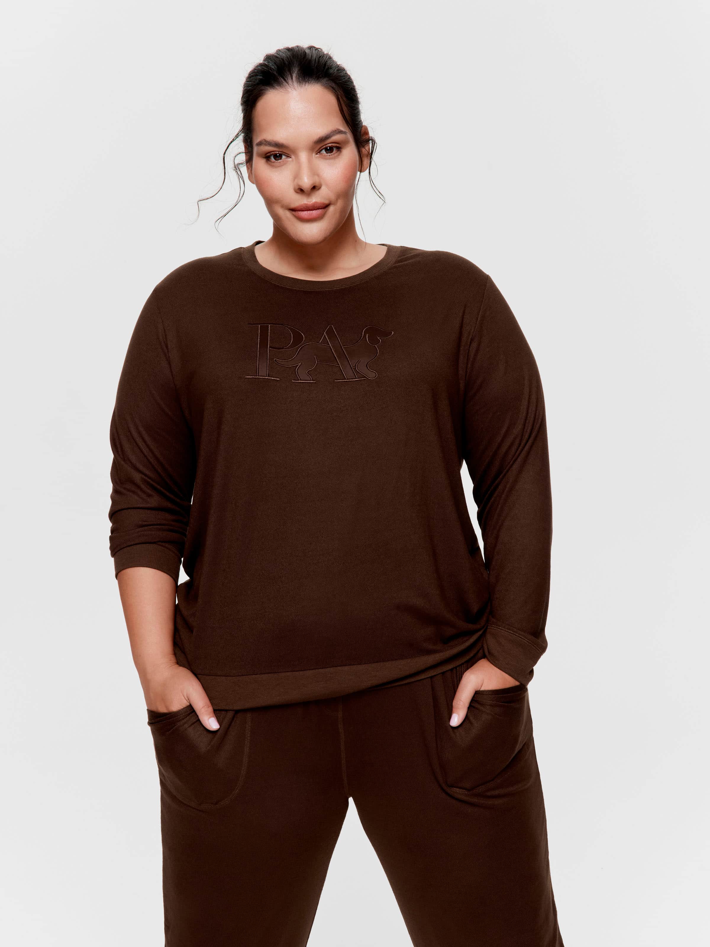 P.A. Plus Chocolate Logo Plush Sweater