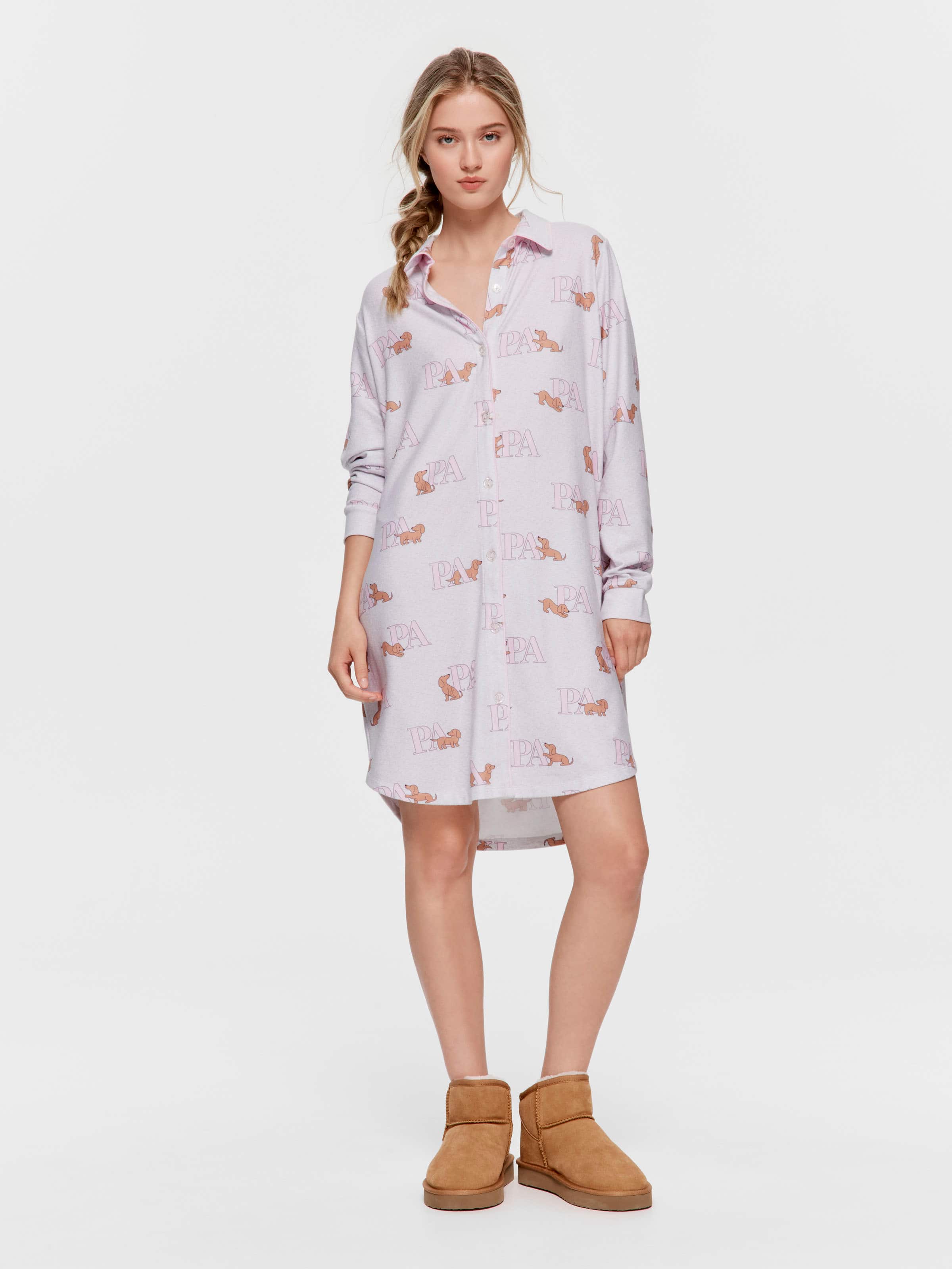 Penny Logo Plush Long Sleeve Nightshirt