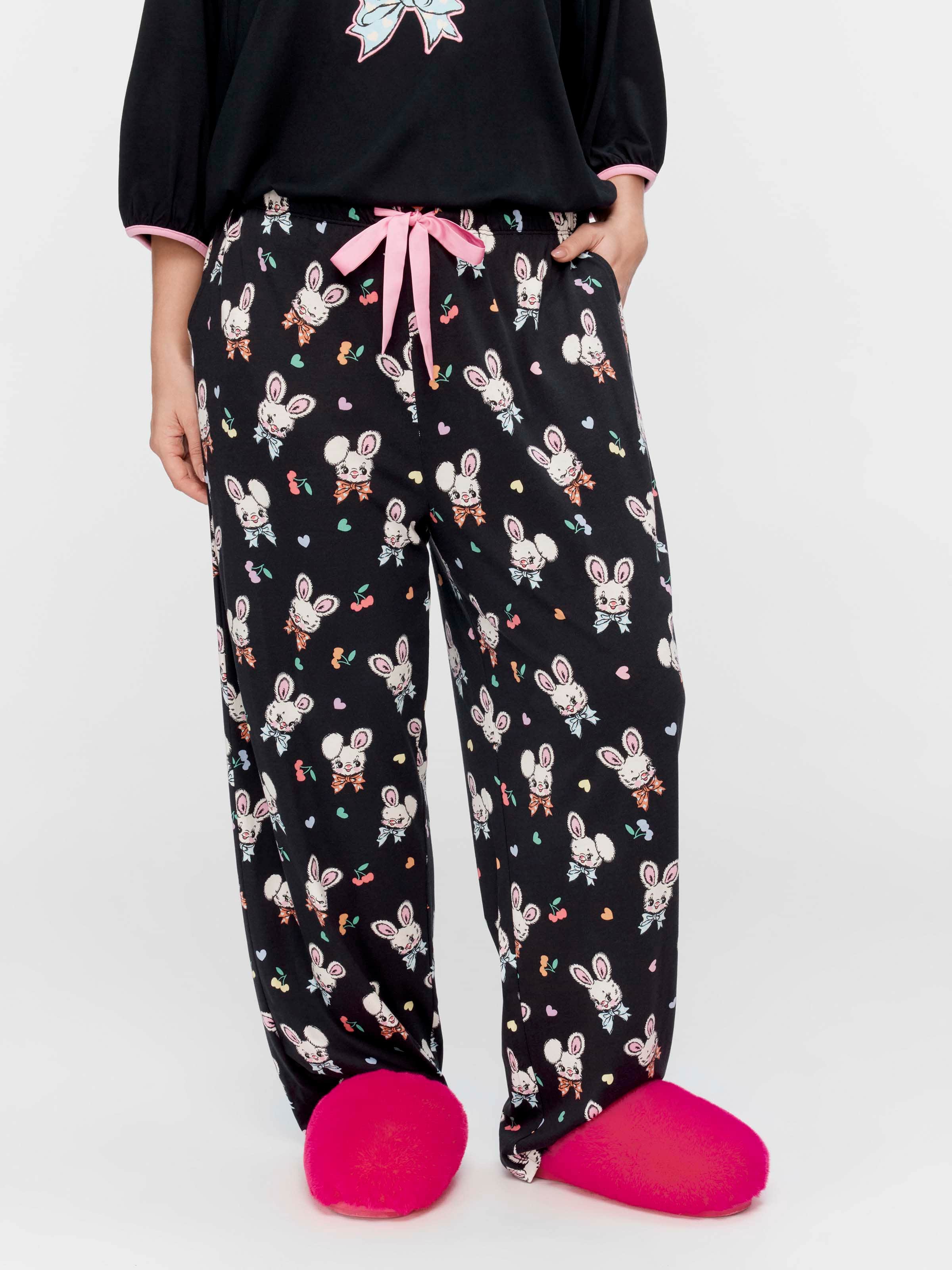 P.A. Plus Vintage Bunnies Straight Leg Pj Pant