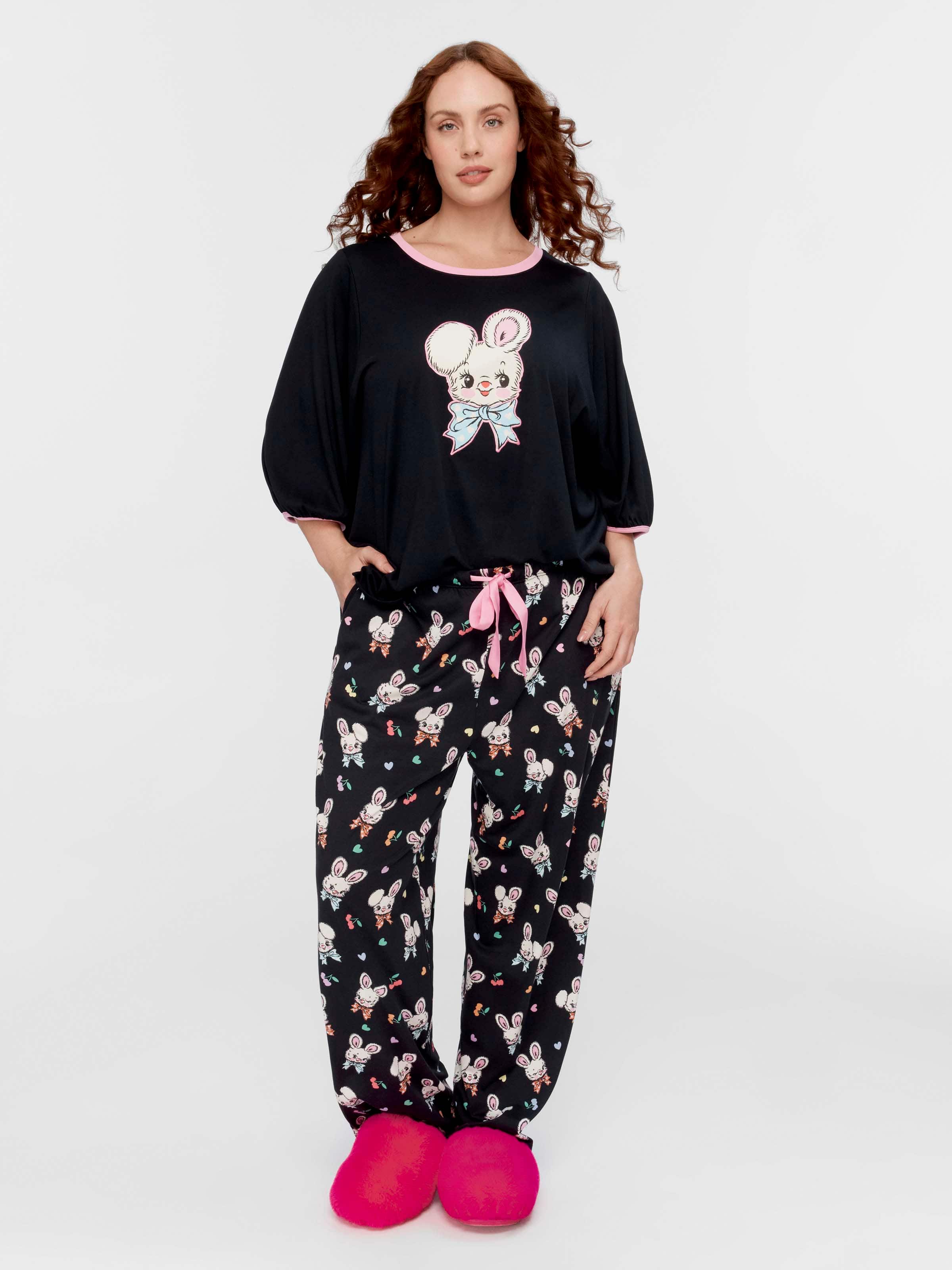 P.A. Plus Vintage Bunnies Straight Leg Pj Pant