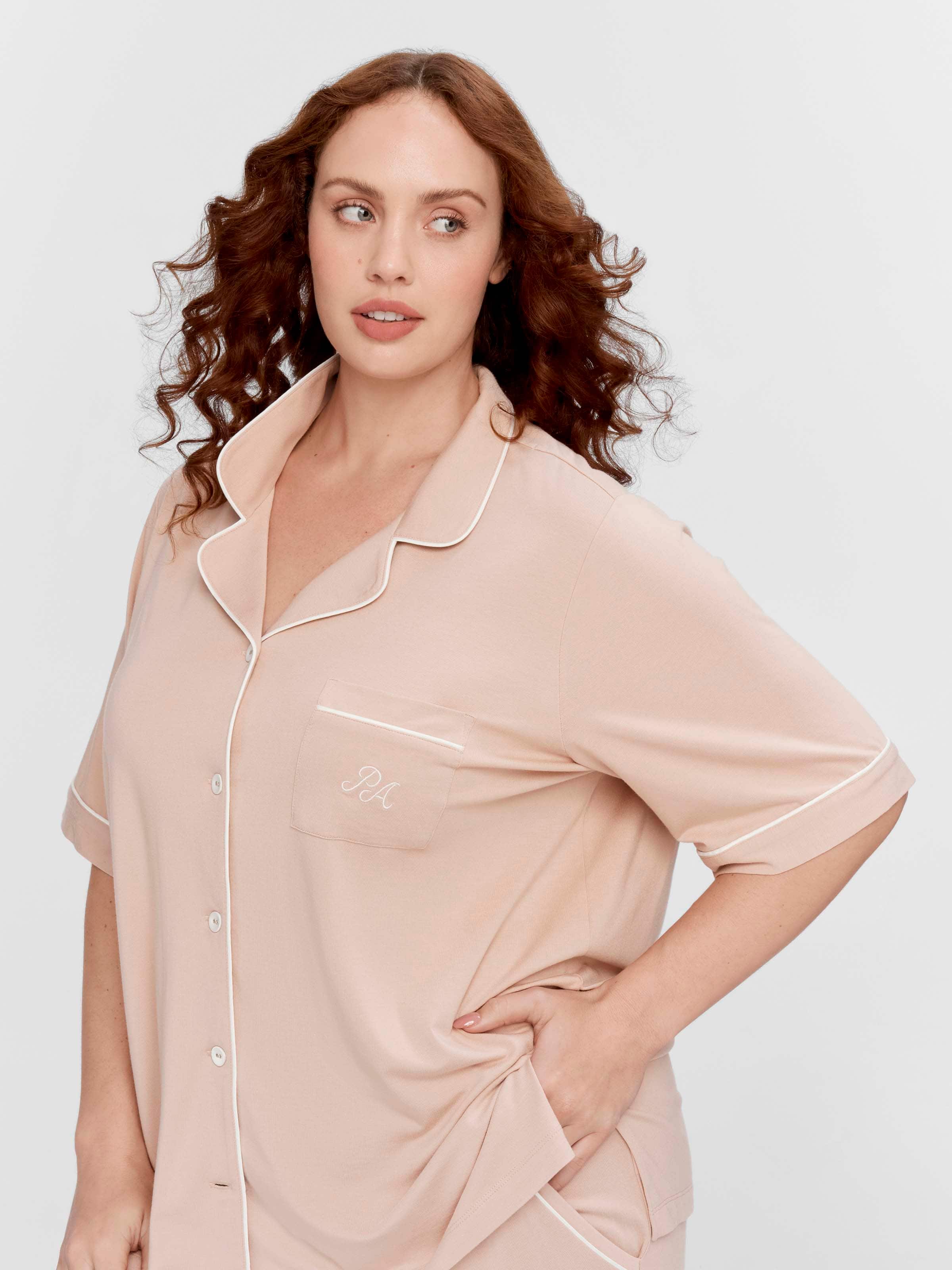 P.A. Plus Caramel Bamboo Jersey Short Sleeve Shirt