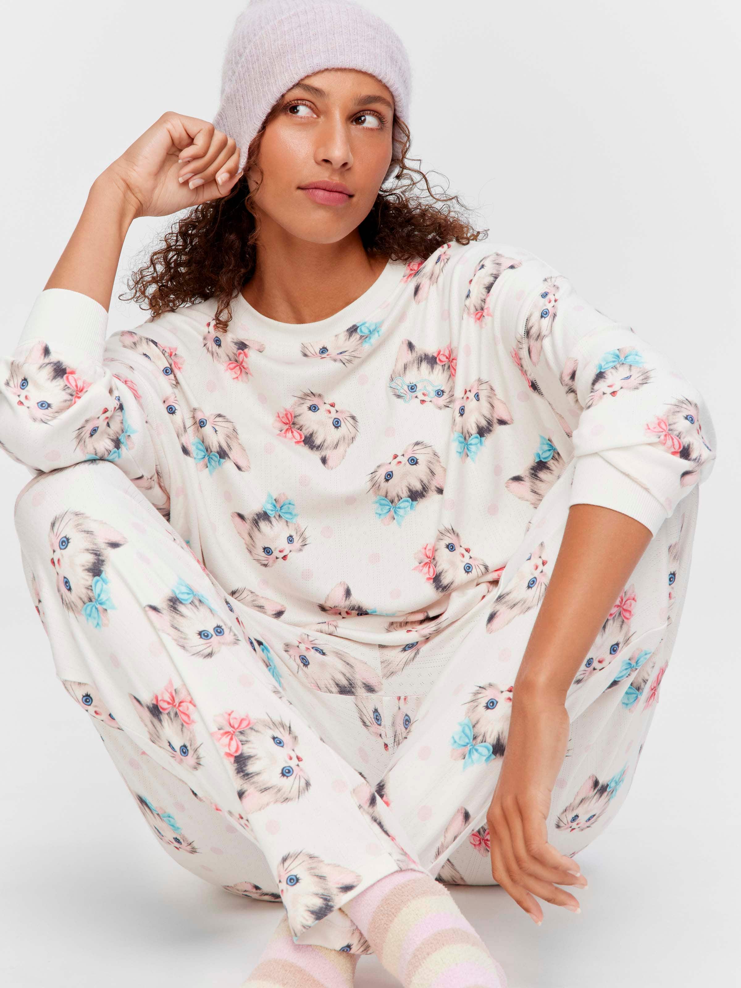 Cat Pointelle Pj Set