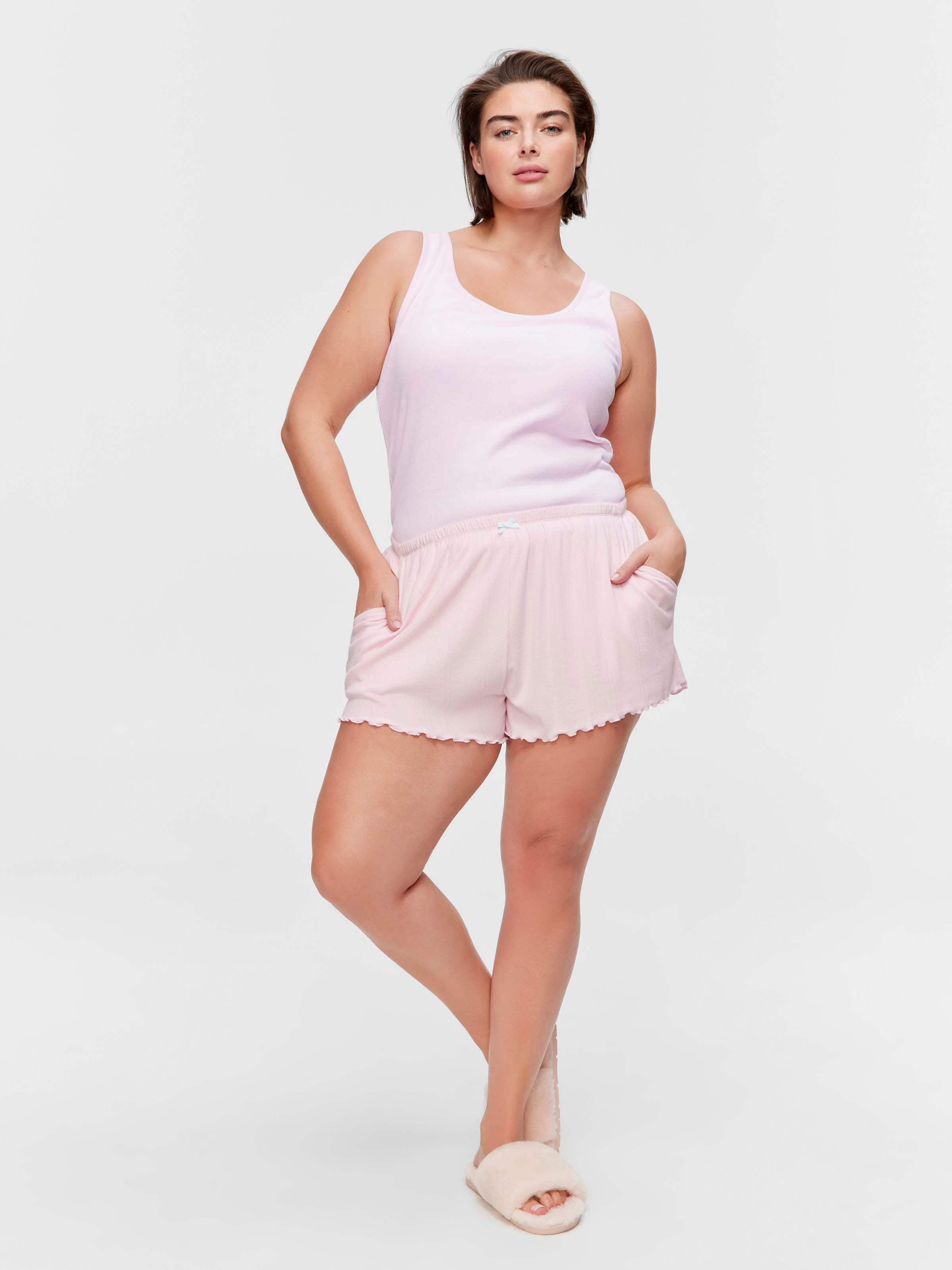 P.A. Plus Pink Pointelle Mini Short