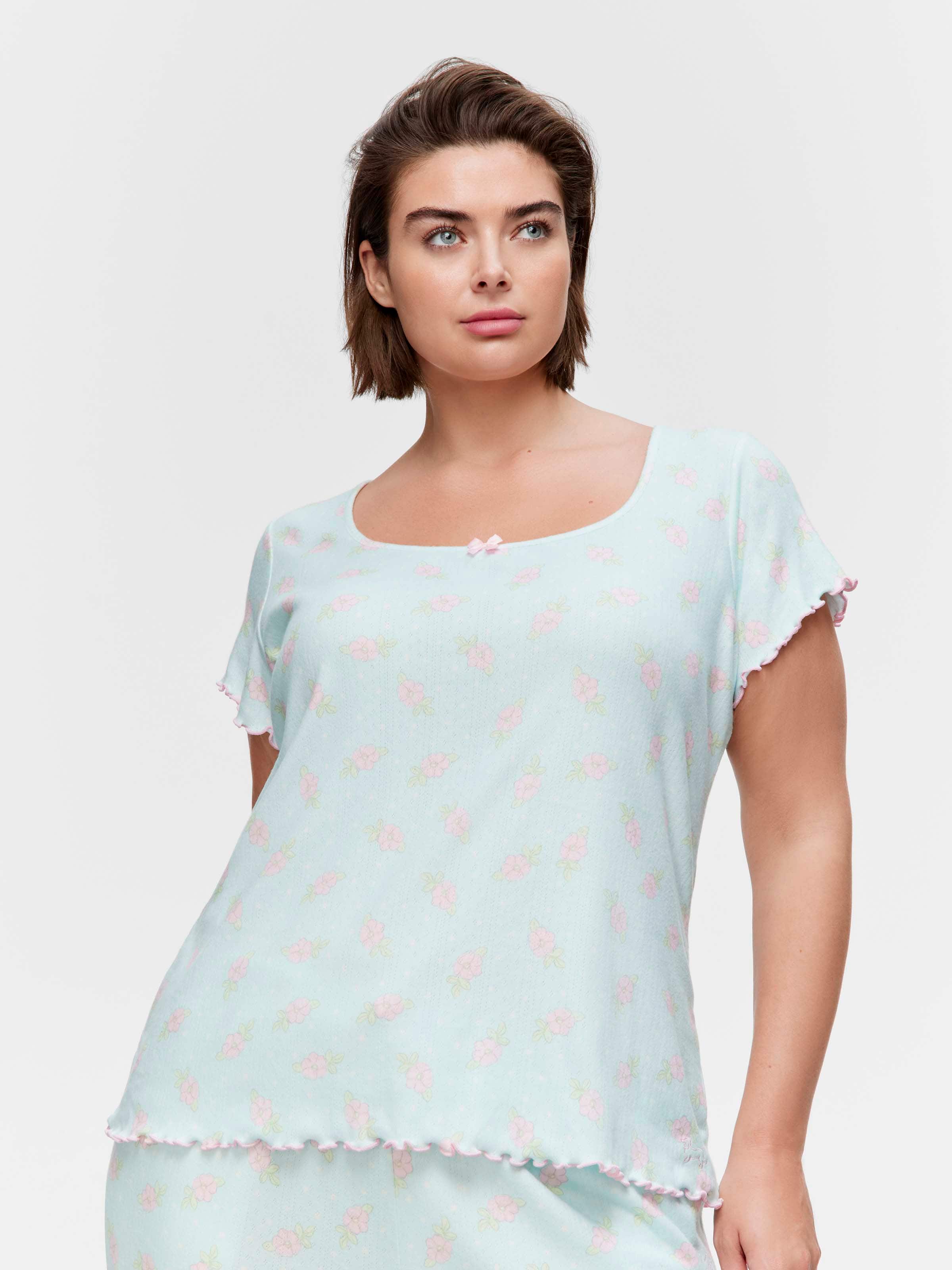 P.A. Plus Ditsy Floral Pointelle Tee