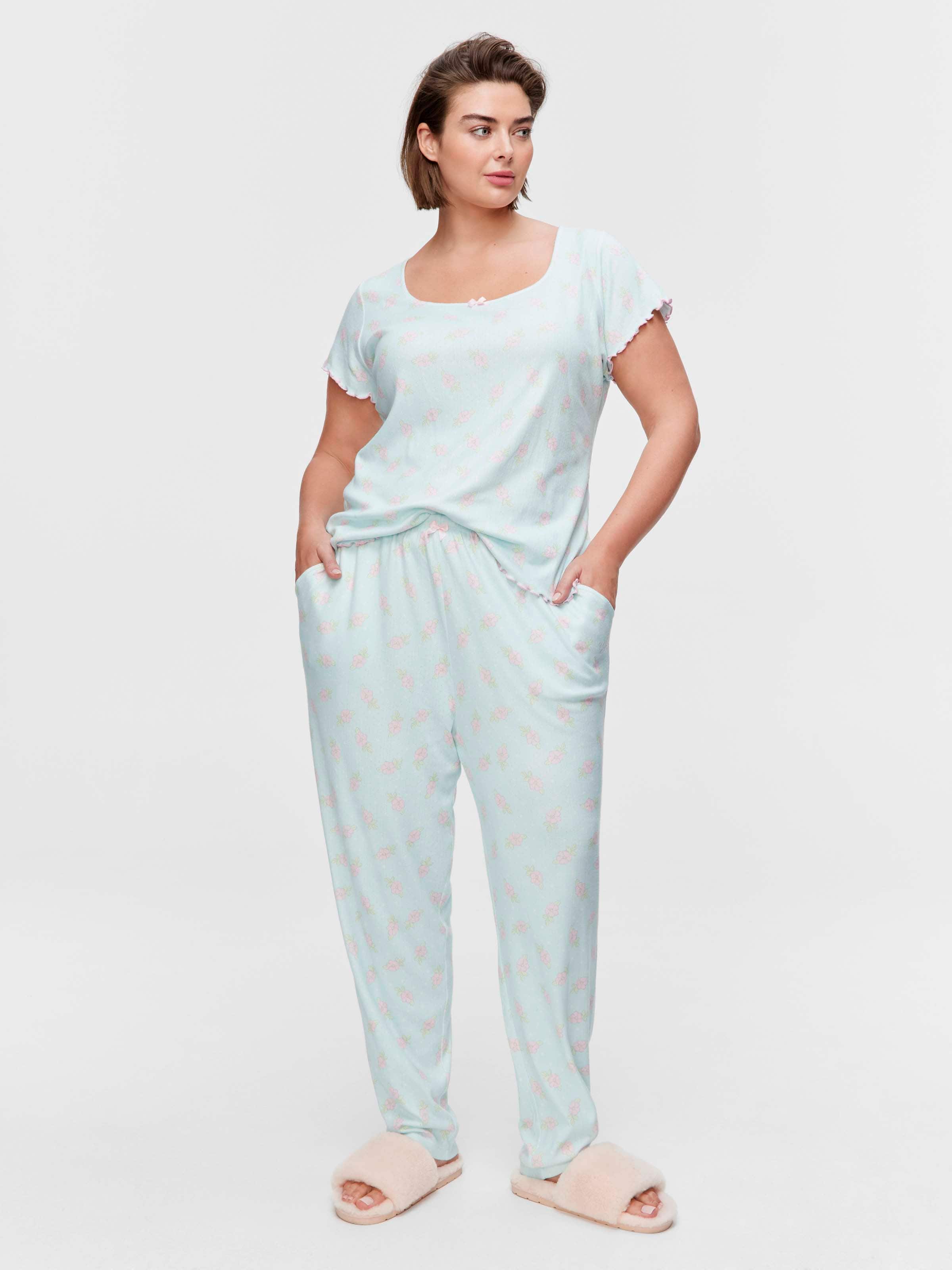 P.A. Plus Ditsy Floral Pointelle Tapered Pj Pant