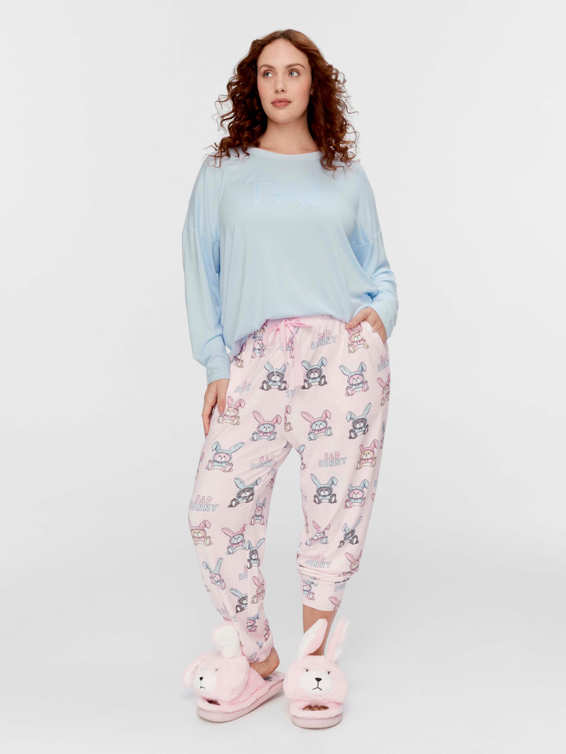 P.A. Plus Bad Bunny Plush Easy Pj Pant